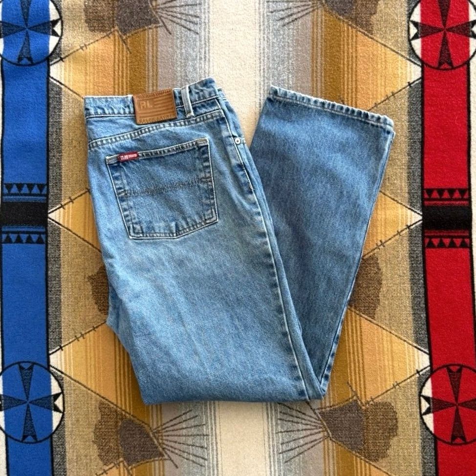 Ralph Lauren VINTAGE Polo Jeans Co. by Ralph Lauren Denim Jeans Size 36x30 Straight Regular Mens Blue 90s Jeans Regular Men’s Body 36 30 Size US M / EU 48-50 / 2 - 2 Thumbnail