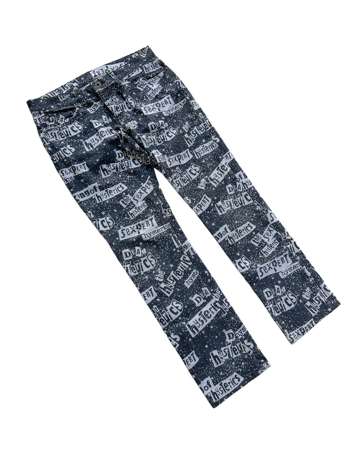 Hysteric Glamour 2000’s HYSTERIC GLAMOUR “SEXPERT” All Over Printed Jeans Size US 32 / EU 48 - 6 Thumbnail