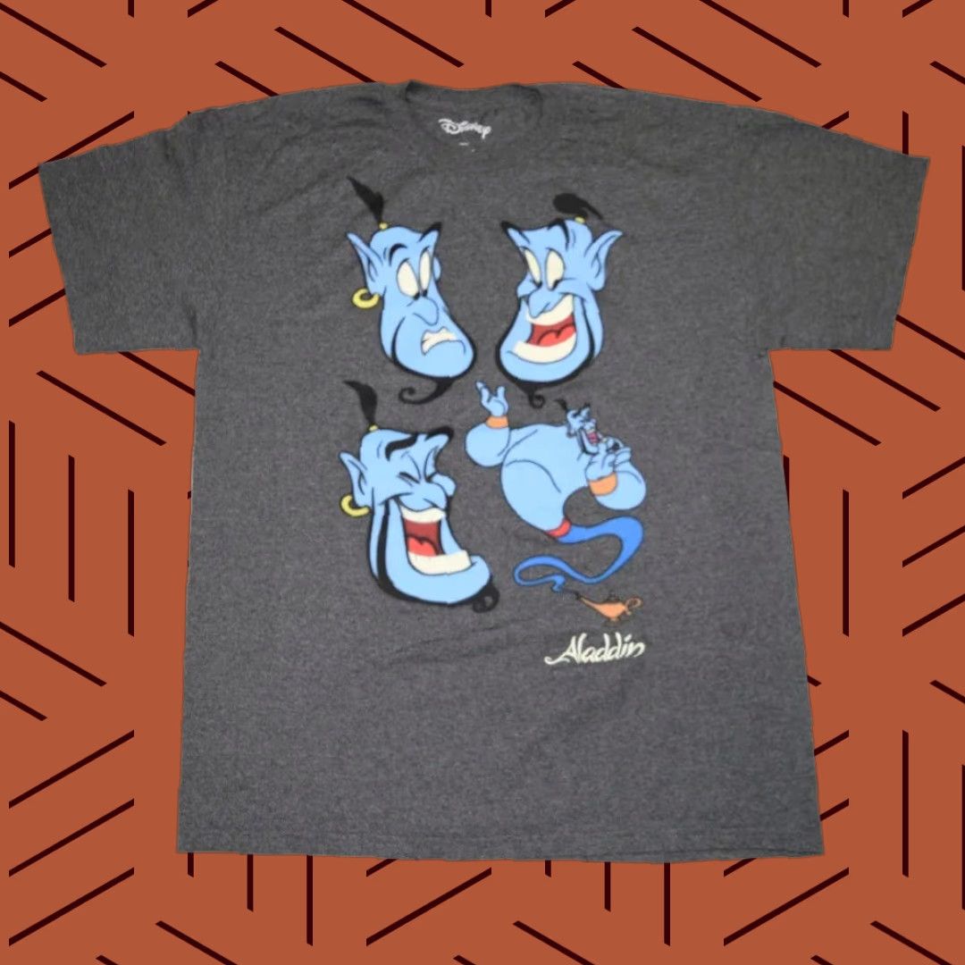Mad Engine MAD ENGINE DISNEY ALADDIN GENIE SHIRT LARGE GREY MENS L MAKING FACES EMOTION Size US L / EU 52-54 / 3 - 1 Thumbnail