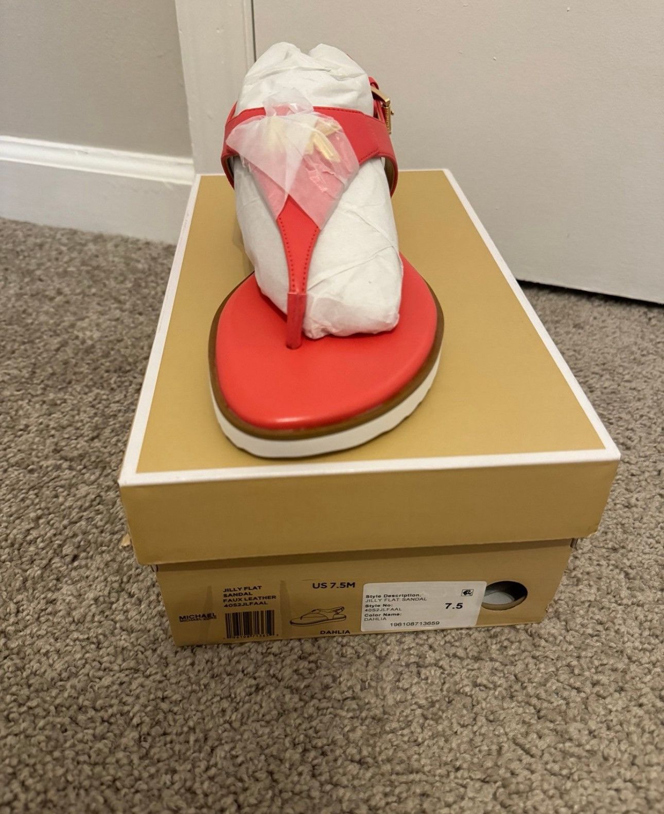 Michael Kors MICHAEL KORS Jilly Flat Sandal - Dahlia Size 7.5 Size US 7.5 / IT 37.5 - 1 Thumbnail