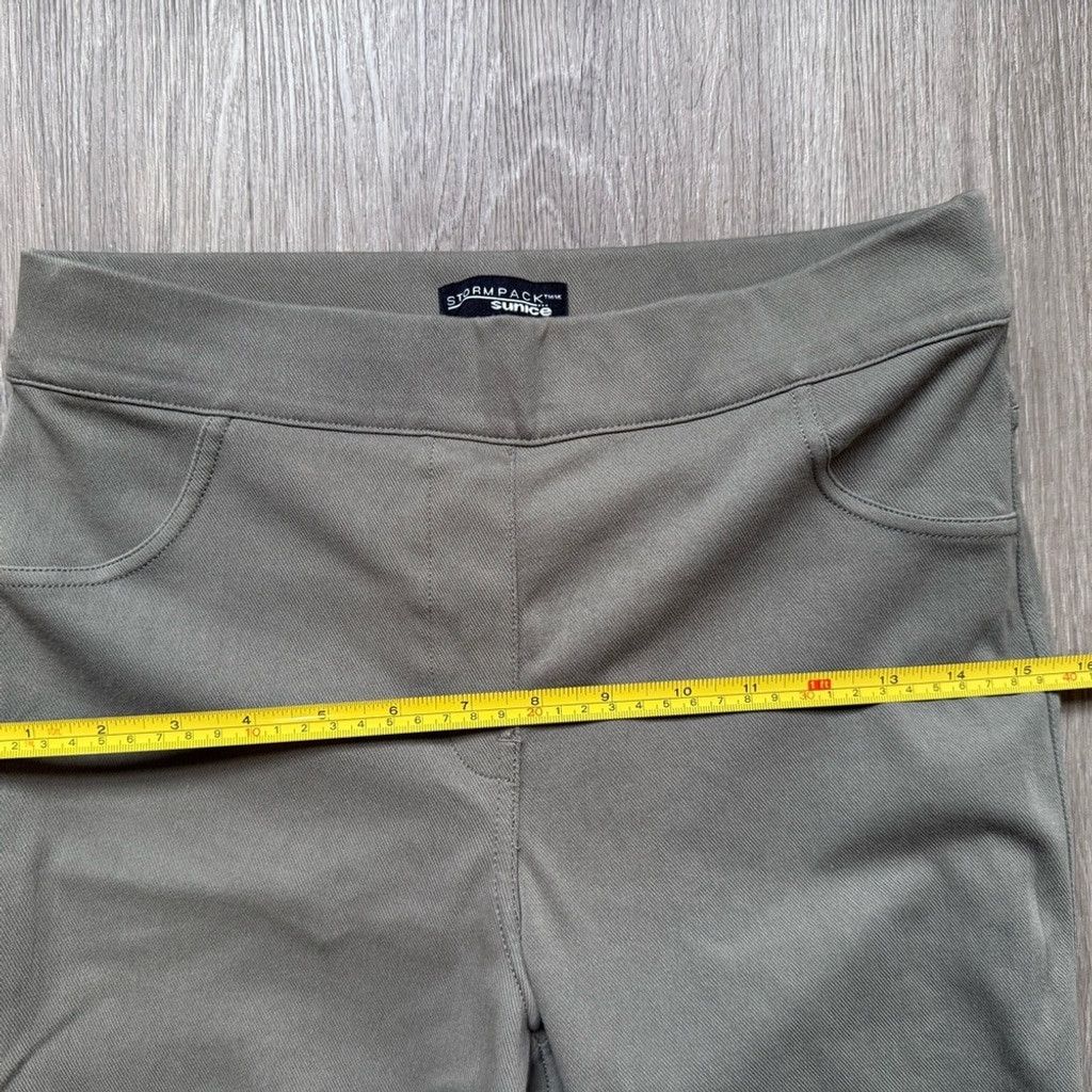 The Unbranded Brand Sunice Green Trousers with Wide Waistband and Tapered Fit Size 28" / US 6 / IT 42 - 5 Thumbnail
