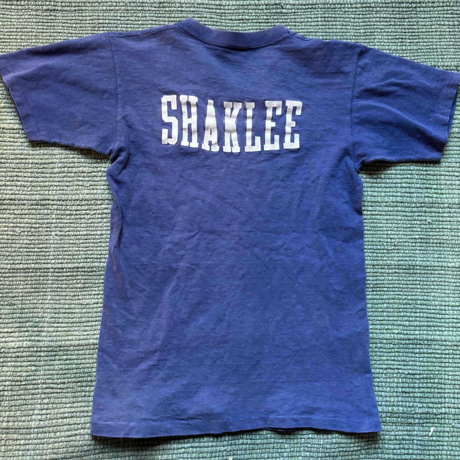 Vintage 1970s cotton single stitched blue distressed kids tee shirt Size XS / US 0-2 / IT 36-38 - 6 Thumbnail