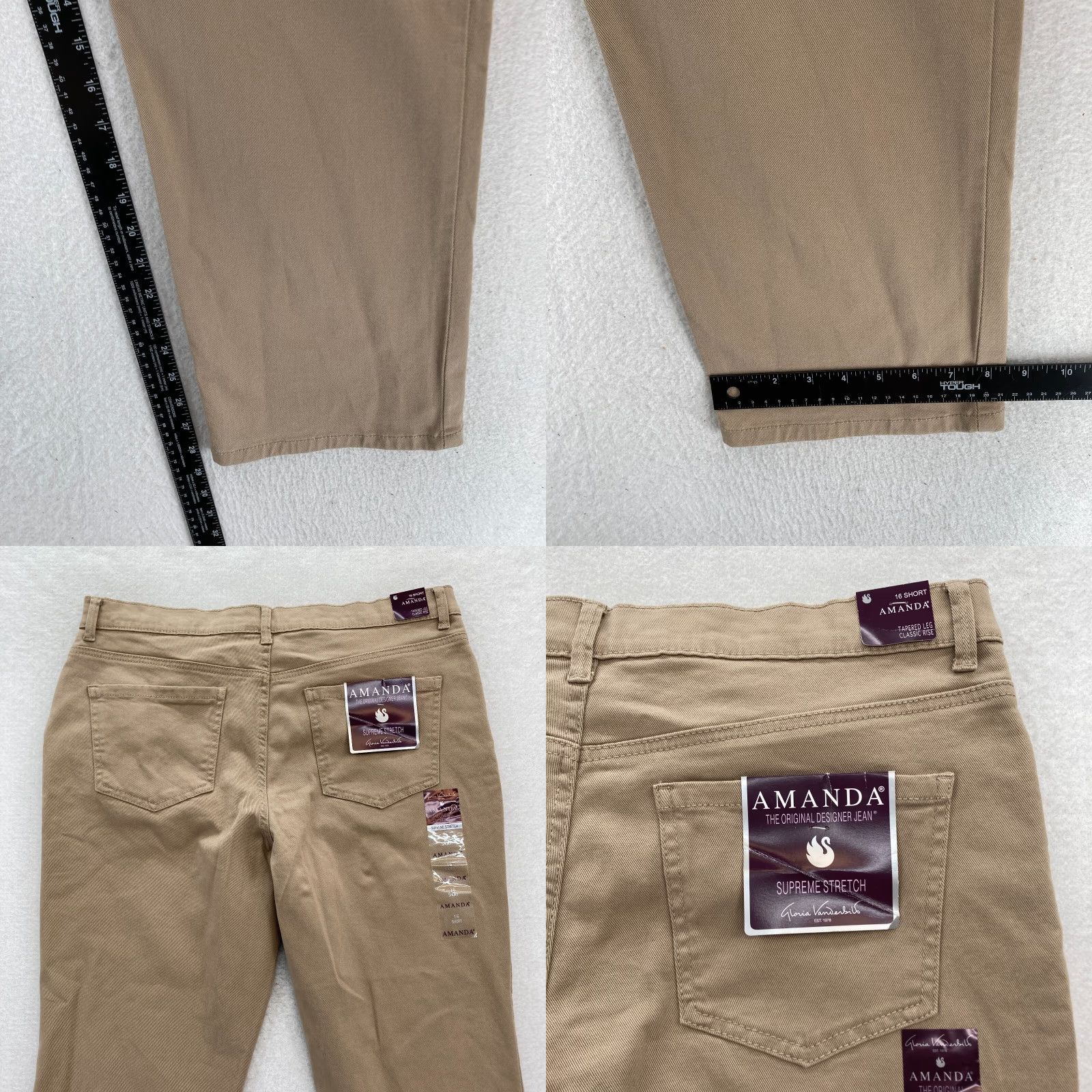 Gloria Vanderbilt Gloria Vanderbilt Amanda Jeans Women's 16 Brown Denim Tapered Leg Classic Pants Jeans Size 25" / US 0 / IT 36 - 8 Thumbnail