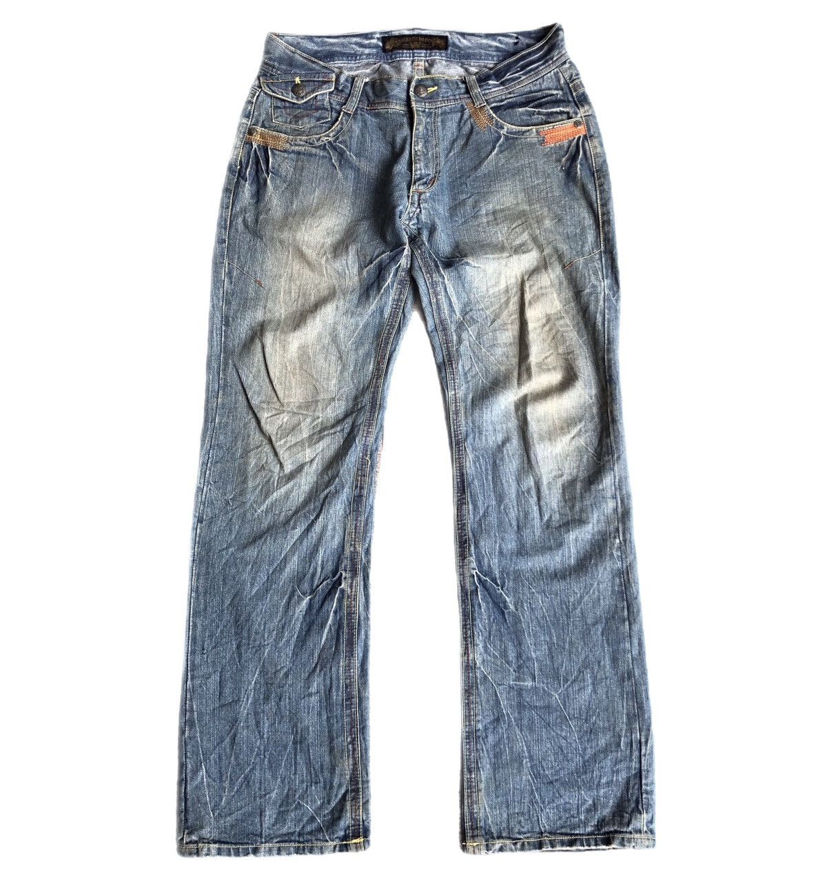 Japanese Brand Diamond Honey Fading Jeans Size US 36 / EU 52 - 2 Thumbnail