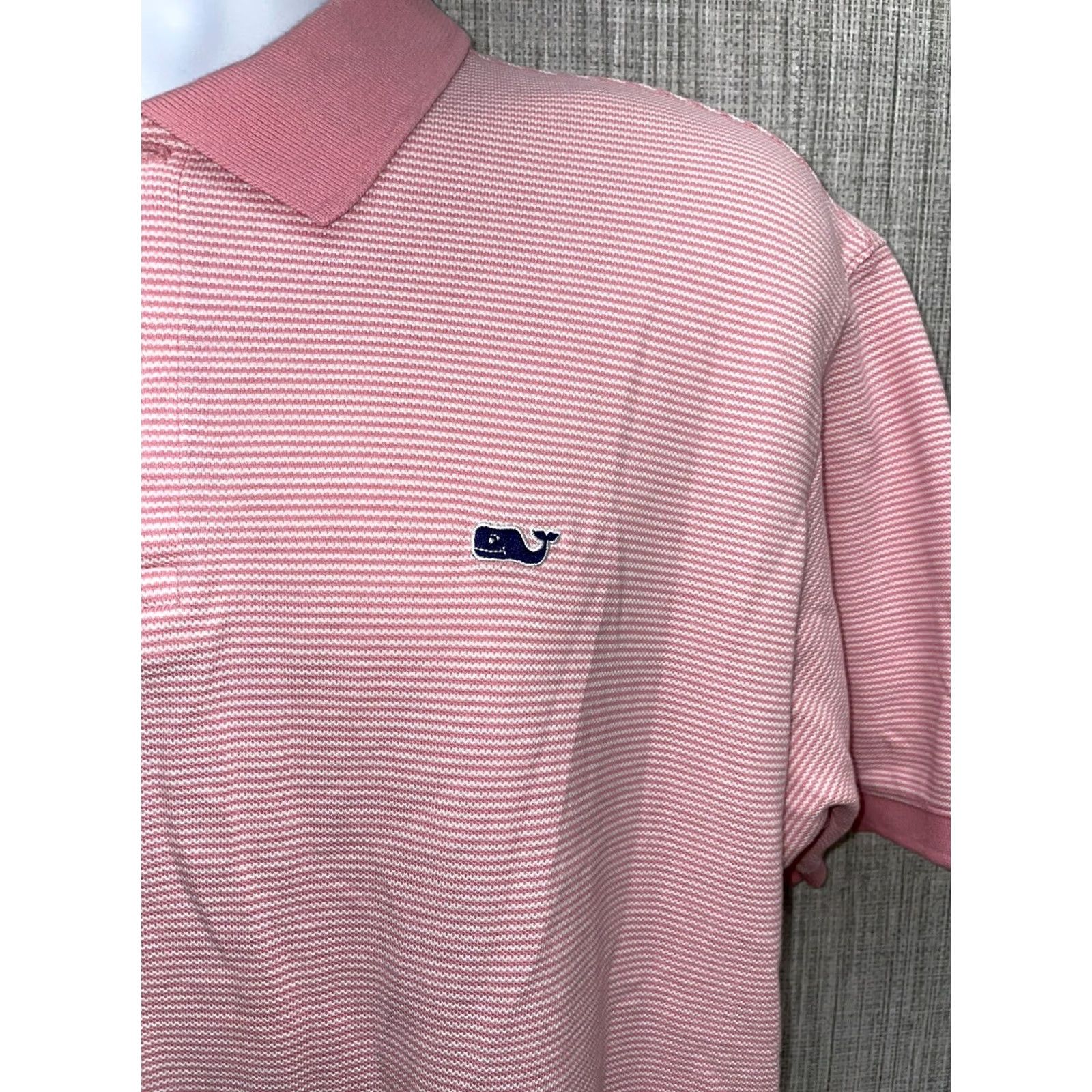 Vineyard Vines Vineyard Vines Polo Striped Golf 100% Cotton Mens L Pink Short Sleeve IAN Shep Ian Body Size US L / EU 52-54 / 3 - 3 Thumbnail