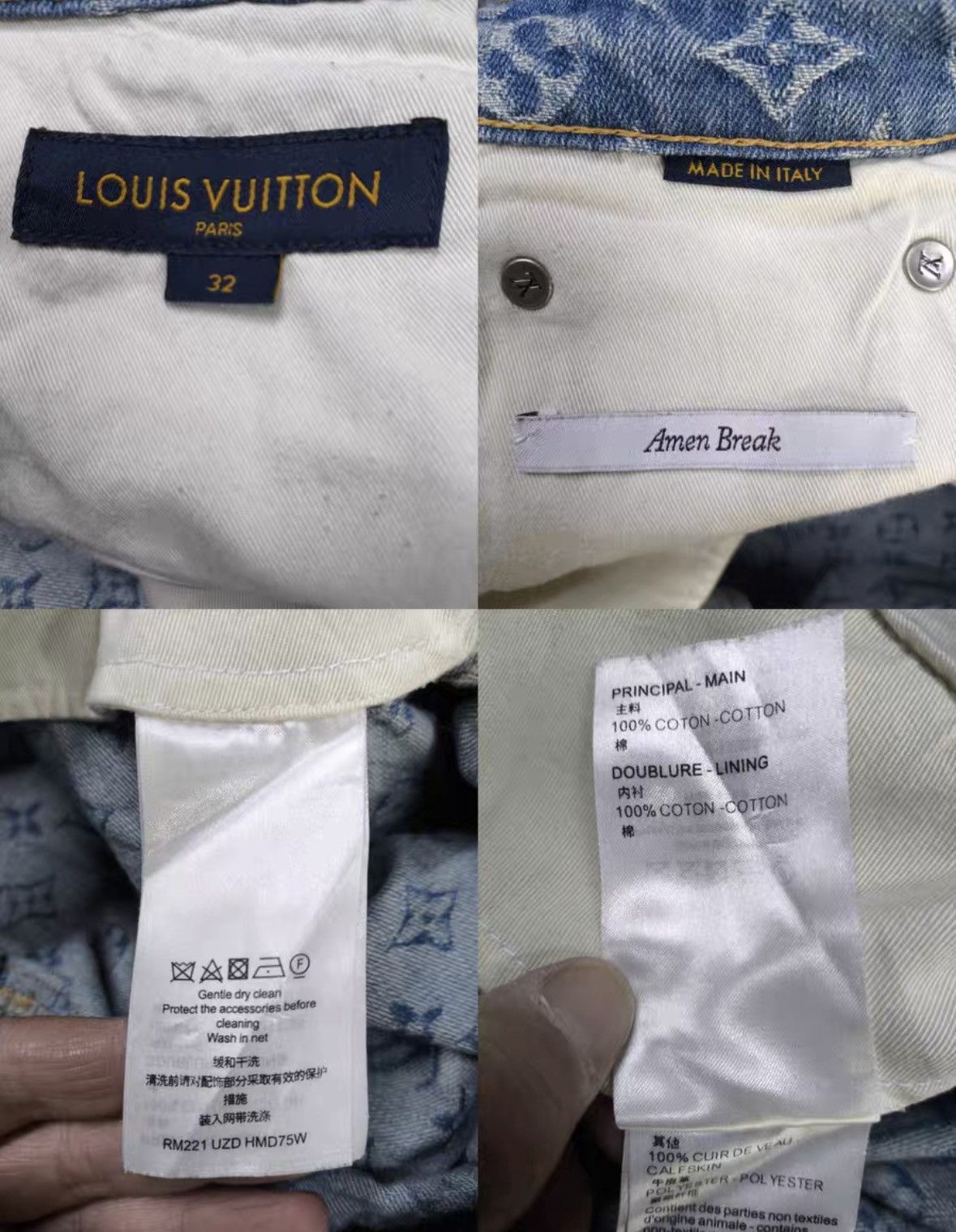 Louis Vuitton Louis Vuitton Graffiti Printed Denim Pants. Size US 32 / EU 48 - 6 Thumbnail
