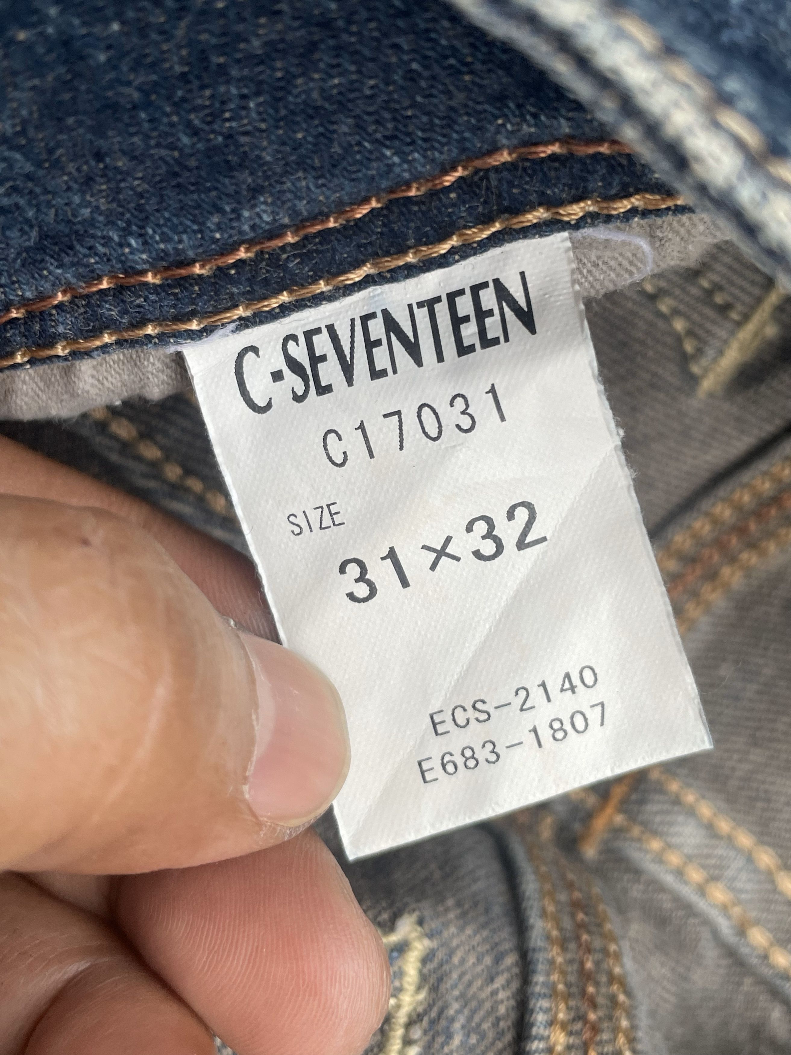 Japanese Brand C-Seventeen Flare Distresed Denim Size 30" / US 8 / IT 44 - 16 Thumbnail