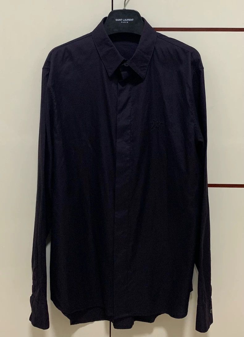 Dior Dior size 41 20ss Black Chest Slogan Shirt Nextarrow-2505 Size US XS / EU 42 / 0 - 1 Thumbnail