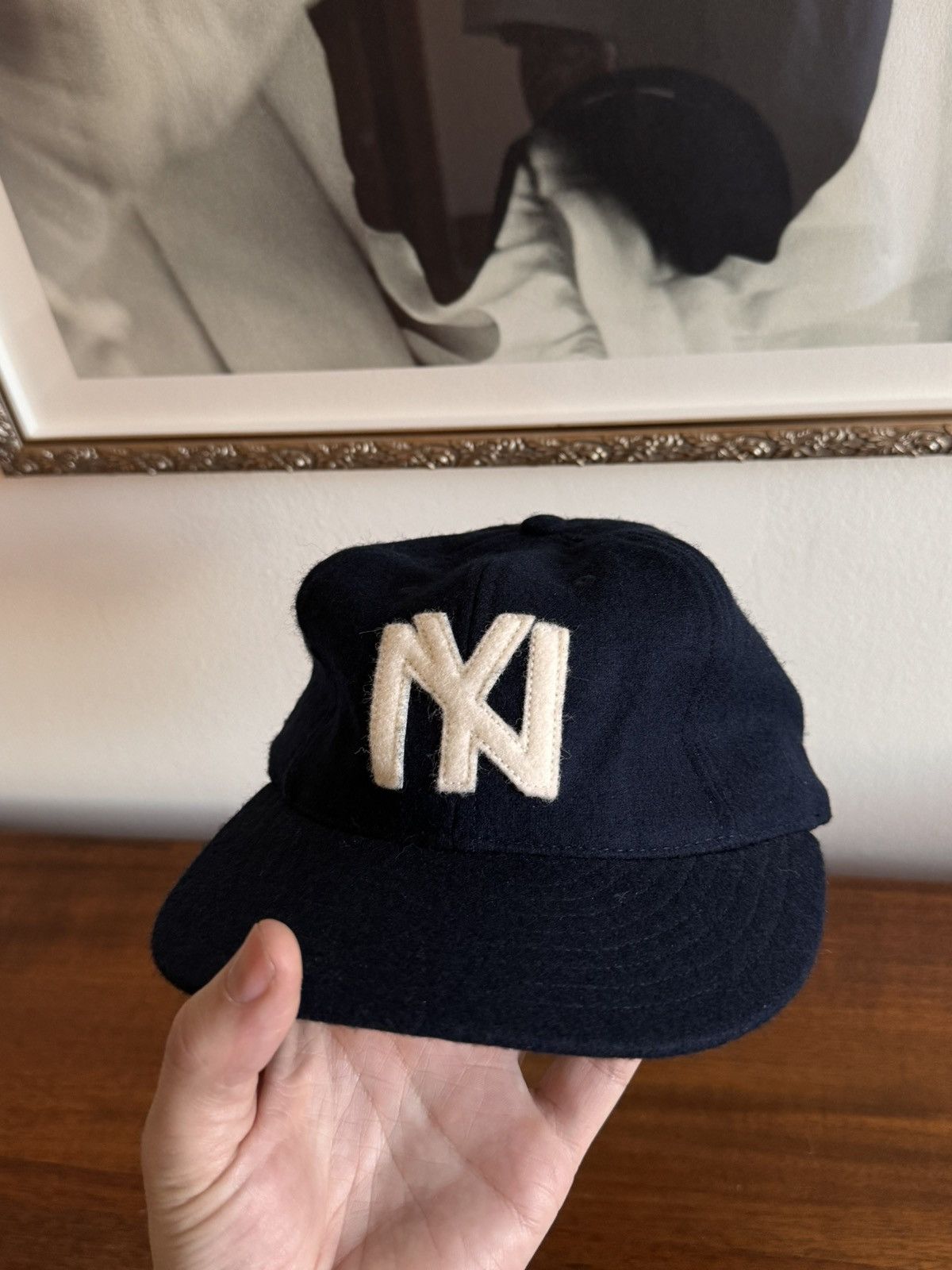 Ebbets Field Flannels New York Black Yankees Cap - Navy