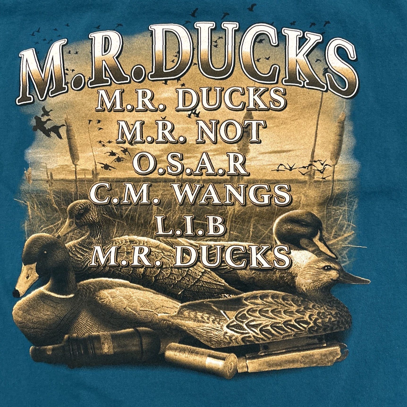 Vintage VINTAGE M.R. DUCKS T-Shirt Mallards Turquoise 2XL Mens Size US XXL / EU 58 / 5 - 5 Thumbnail