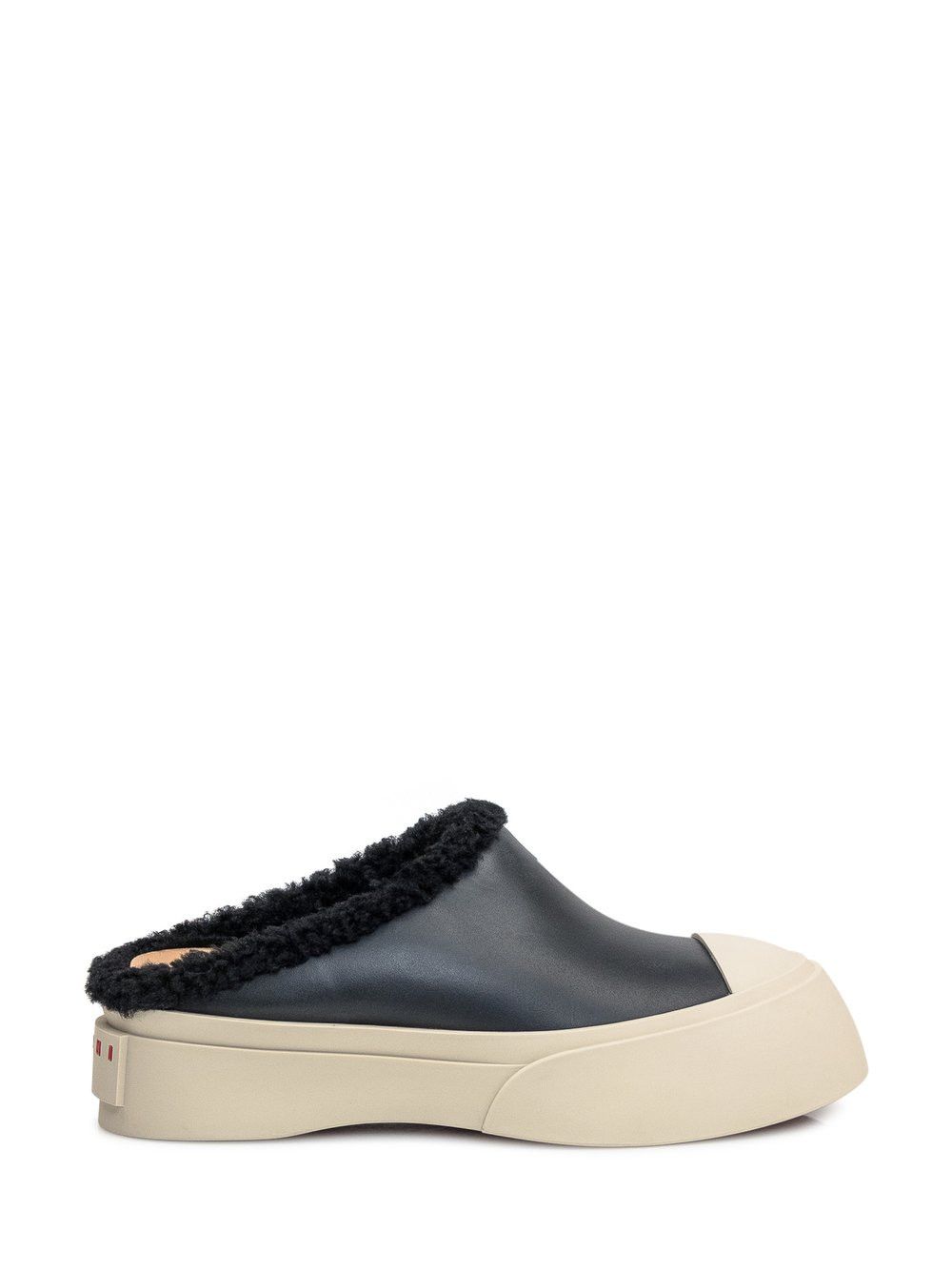 Marni o1s22i1n0525 Pablo Leather & Shearling Clogs in Black Size US 10 / IT 40 - 1 Thumbnail