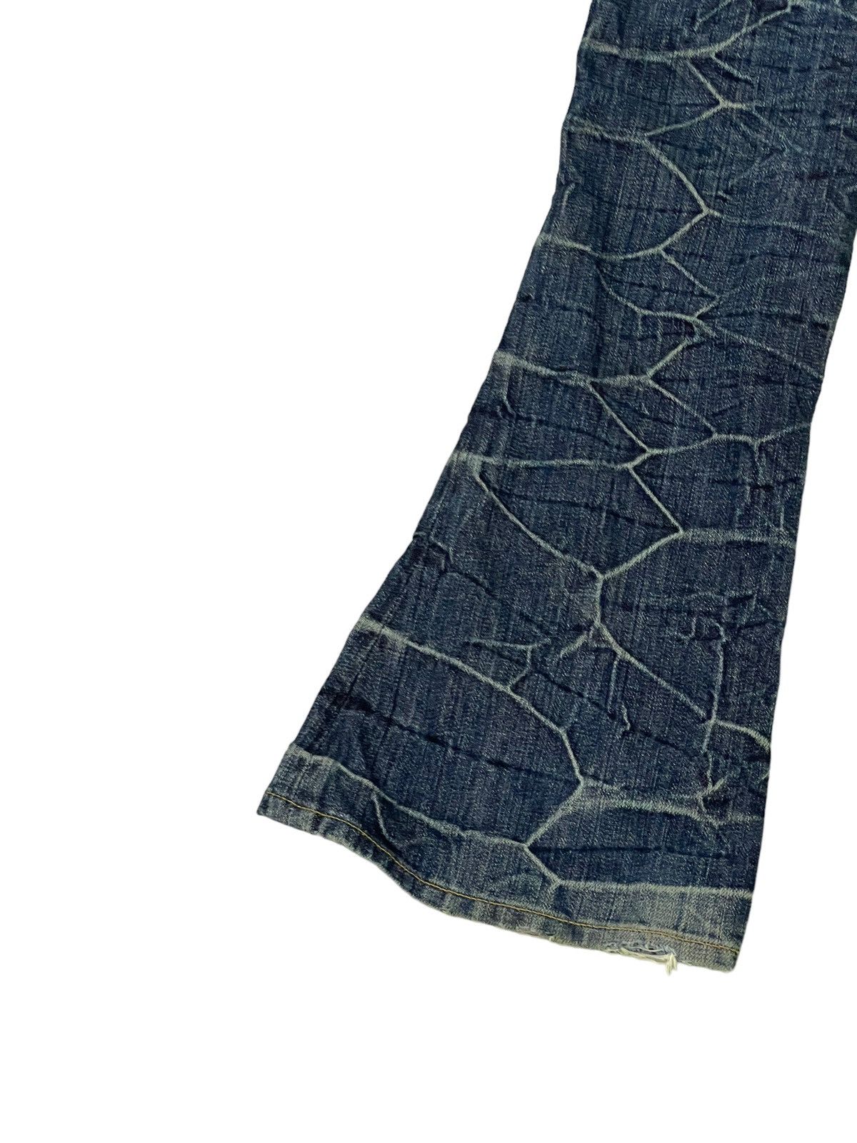 Japanese Brand Flare Jeans Brappers Honeycomb Distress Slim Low Rise 7🟦0 Size US 28 / EU 44 - 15 Thumbnail
