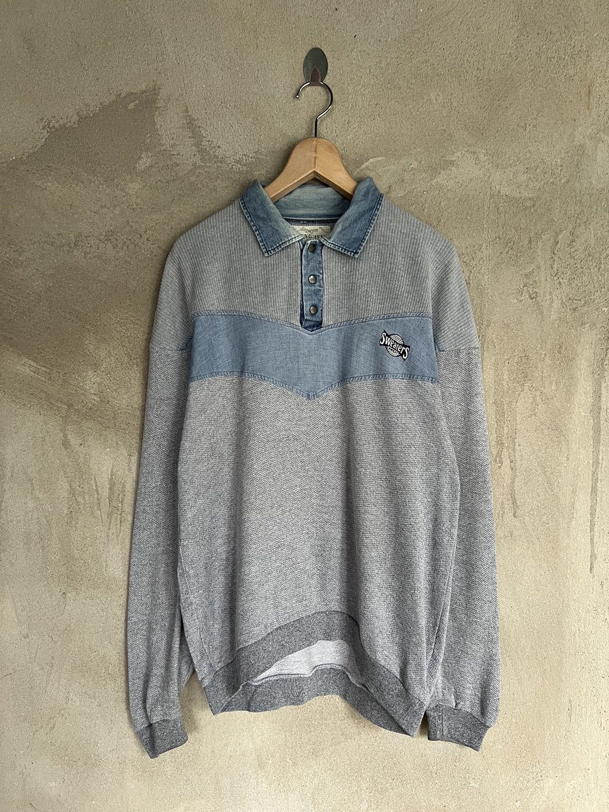 Wrangler Vintage Wrangler Denim Sweatshirt Size US M / EU 48-50 / 2 - 2 Thumbnail