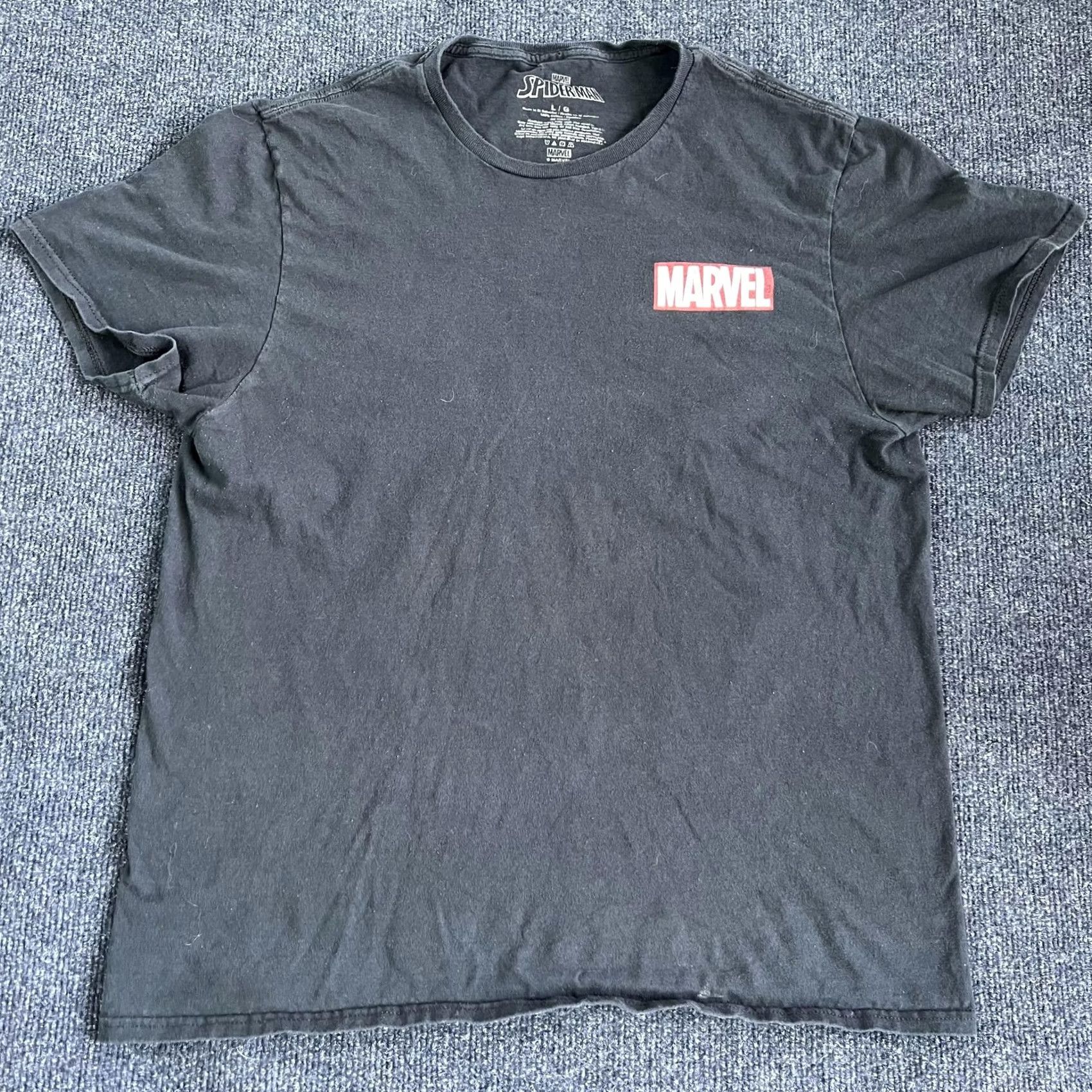 Vintage Marvel Spider-Man Shirt Mens Large Black Comic Book Cover Graphic Tee T-Shirt Size US L / EU 52-54 / 3 - 2 Thumbnail