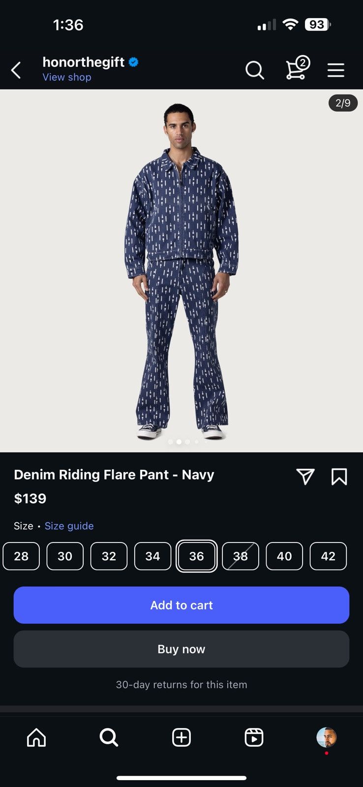 Honor the Gift Denim Riding Flare Pant Size US 34 / EU 50 - 4 Thumbnail
