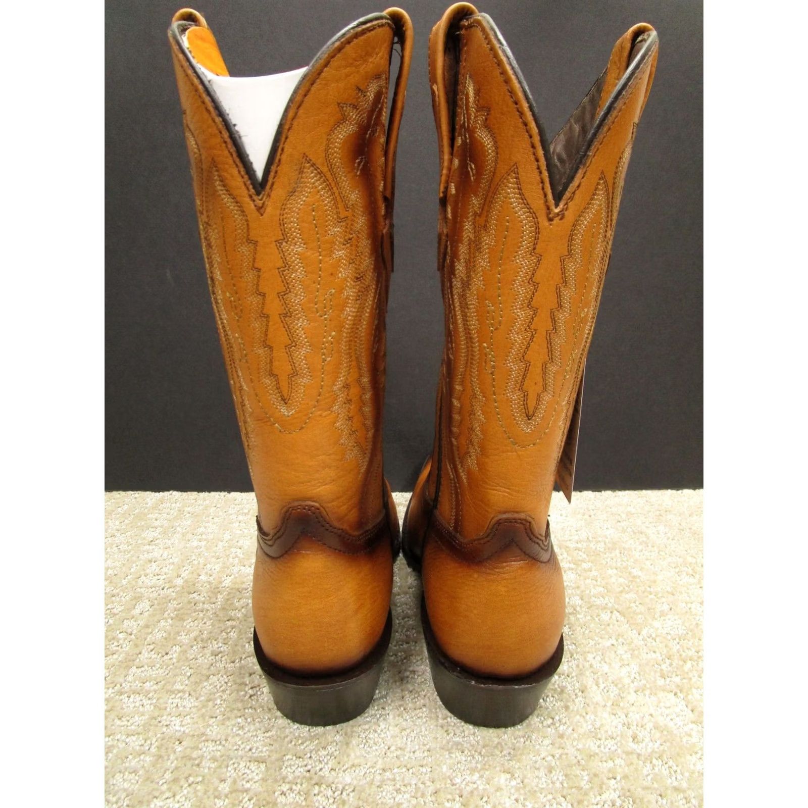 Vintage Soto Boots Men Boots Western Cowboy Pointed Toe Brown Leather 8.5 E Boot Women? Size US 9 / EU 42 - 7 Thumbnail