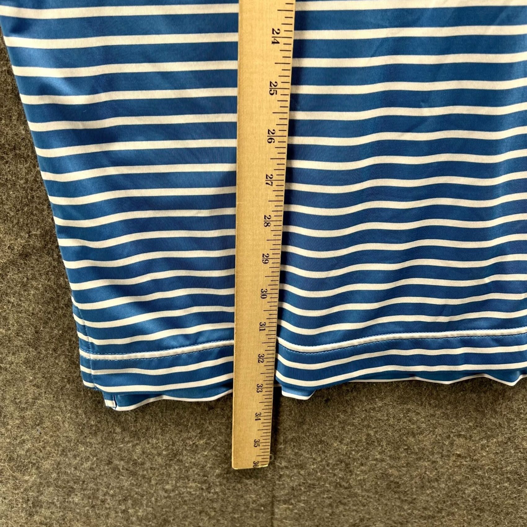 Footjoy FootJoy Polo Shirt Mens XL Blue White Stripes Golf Performance Shirt Short Sleeve Collared Buttoned 44 Chest Regular Fit All Seasons 4 Button Logo Size US XL / EU 56 / 4 - 5 Thumbnail