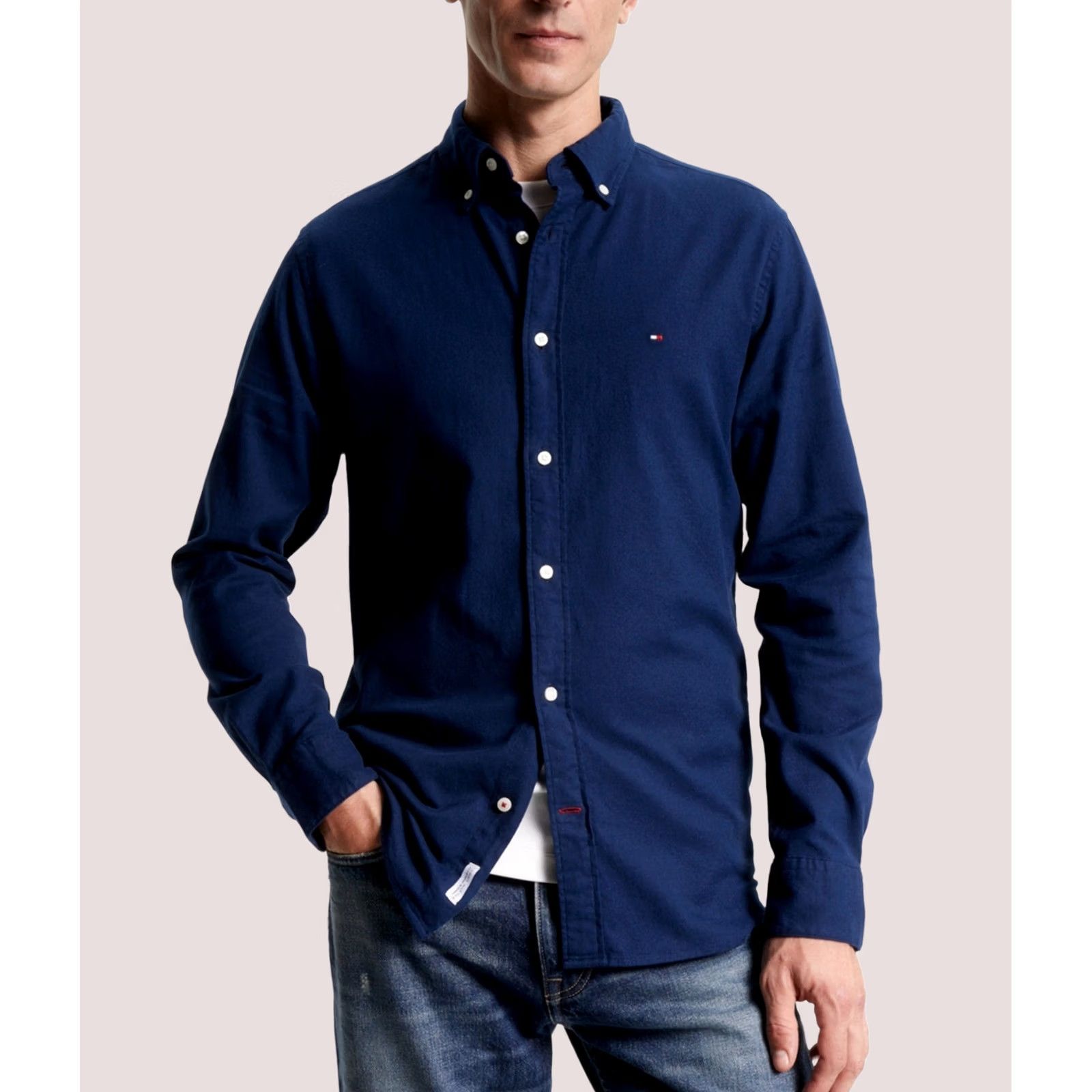 Tommy Hilfiger Tommy Hilfiger Mens Button Up Shirt Blue XX-Large Twill Size US XXL / EU 58 / 5 - 1 Preview