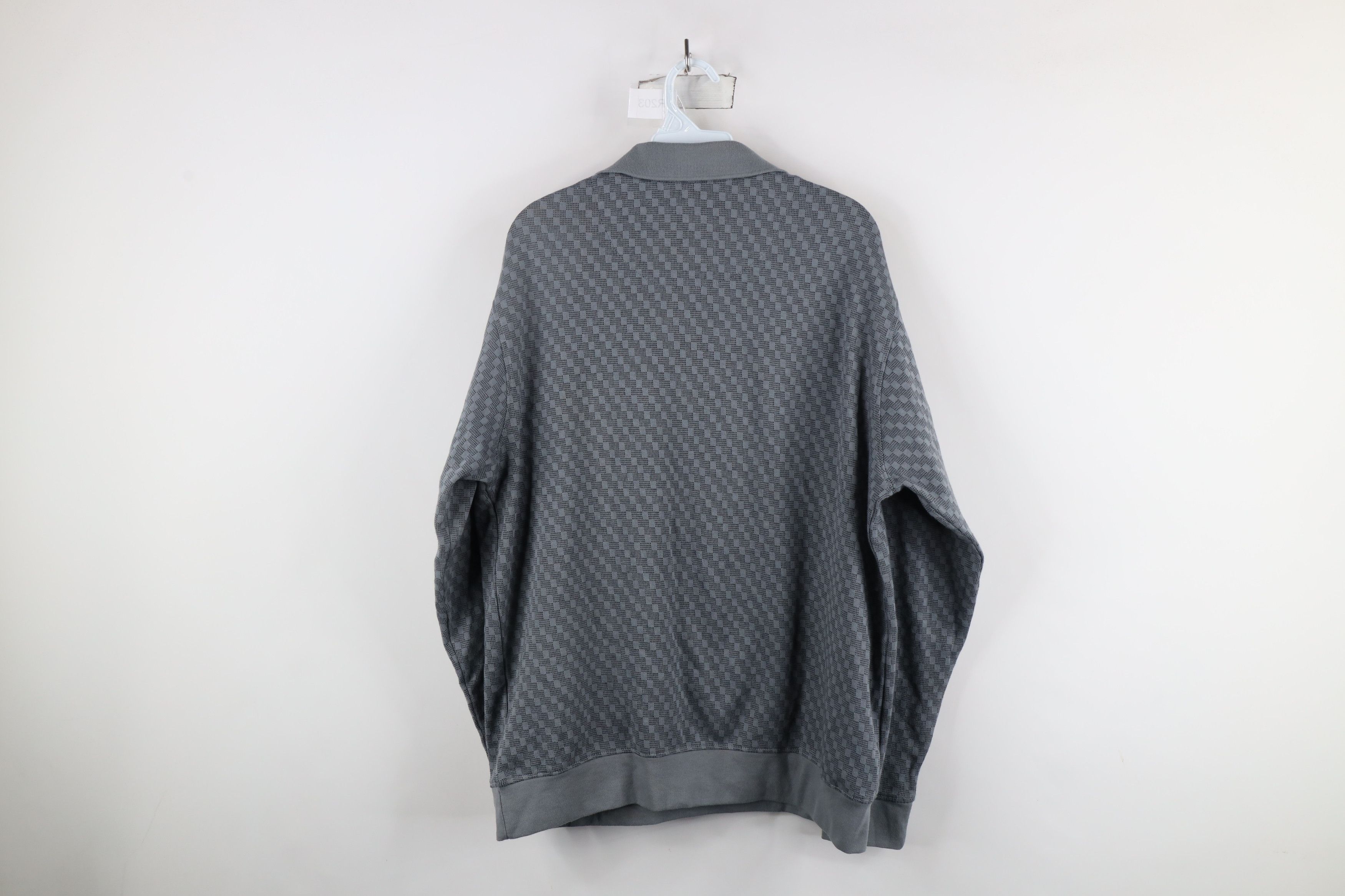 Vintage Vintage 90s Streetwear Checkered Knit Collared Pullover Polo Size US L / EU 52-54 / 3 - 7 Thumbnail
