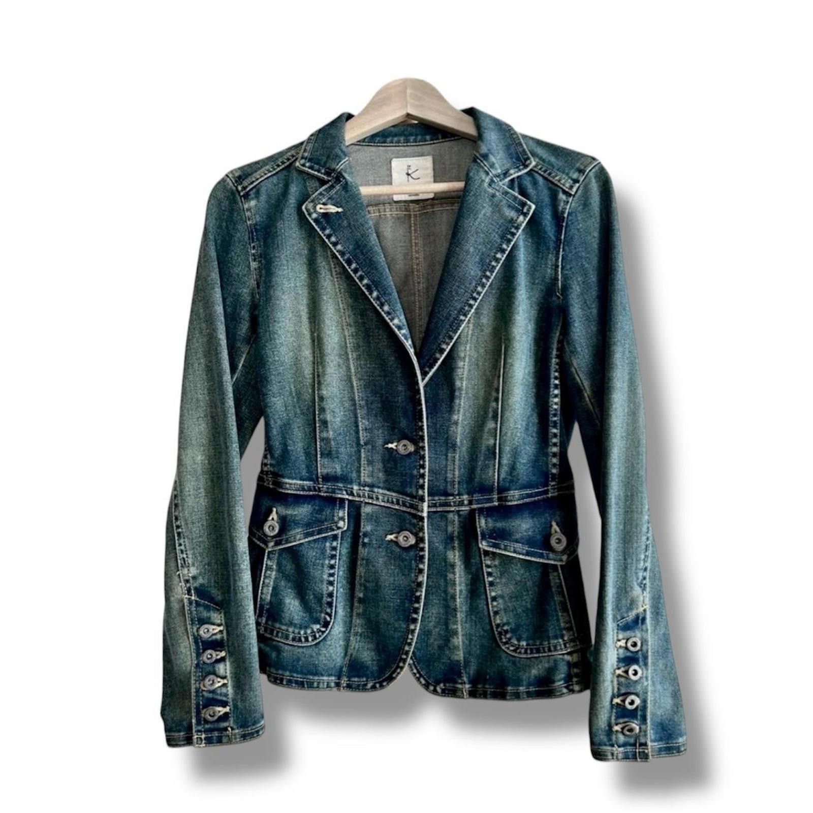 Other Vintage 2000s whimsy goth slim fit denim jacket with collar Size XS / US 0-2 / IT 36-38 - 1 Thumbnail