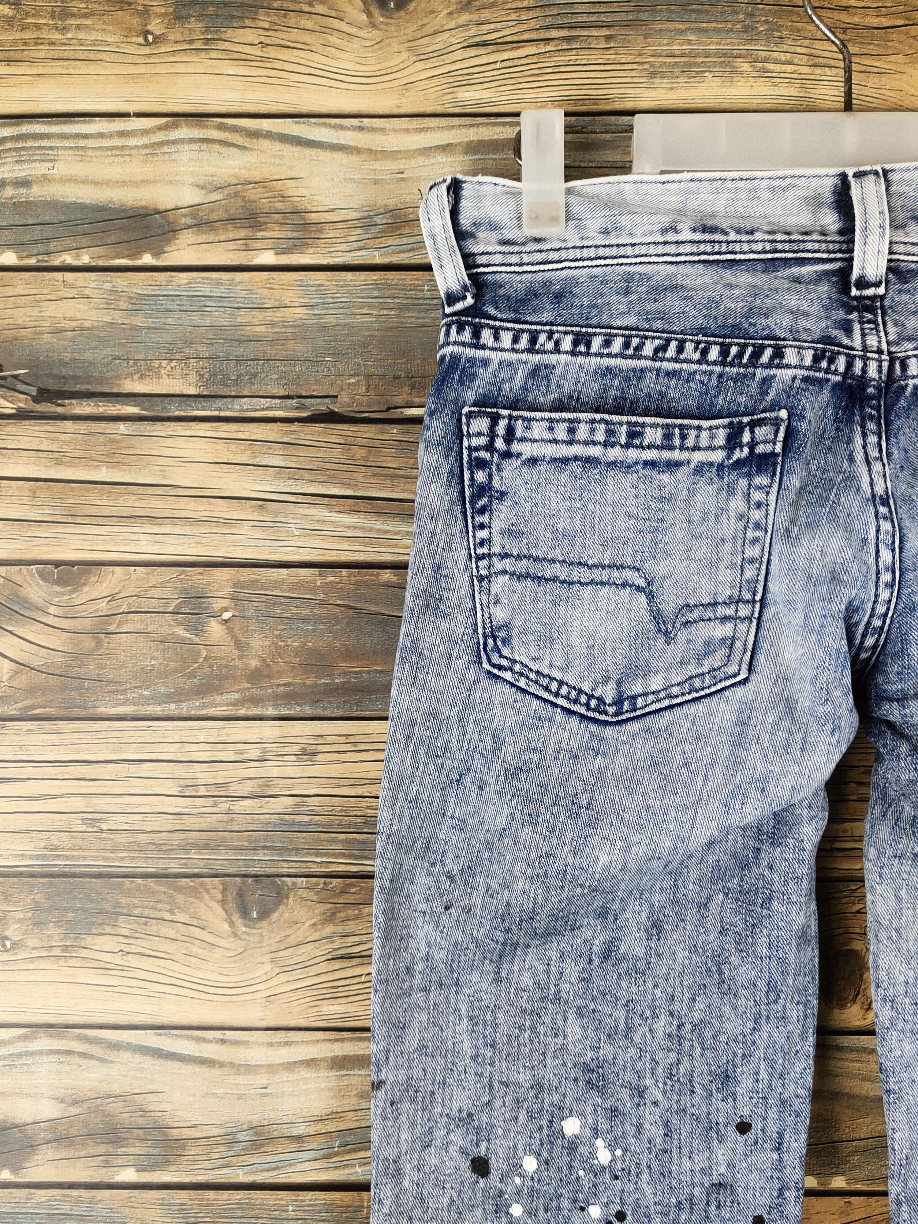Edwin DL Something-Edwin Blue Distressed Ripped Jeans #46-105 Size 29" - 8 Thumbnail