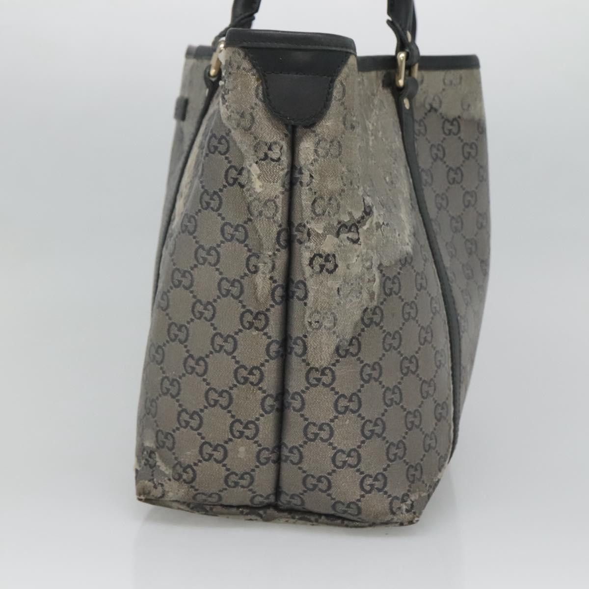 Gucci GUCCI GG Crystal Tote Bag Coated Canvas Navy Gold Size ONE SIZE - 5 Thumbnail