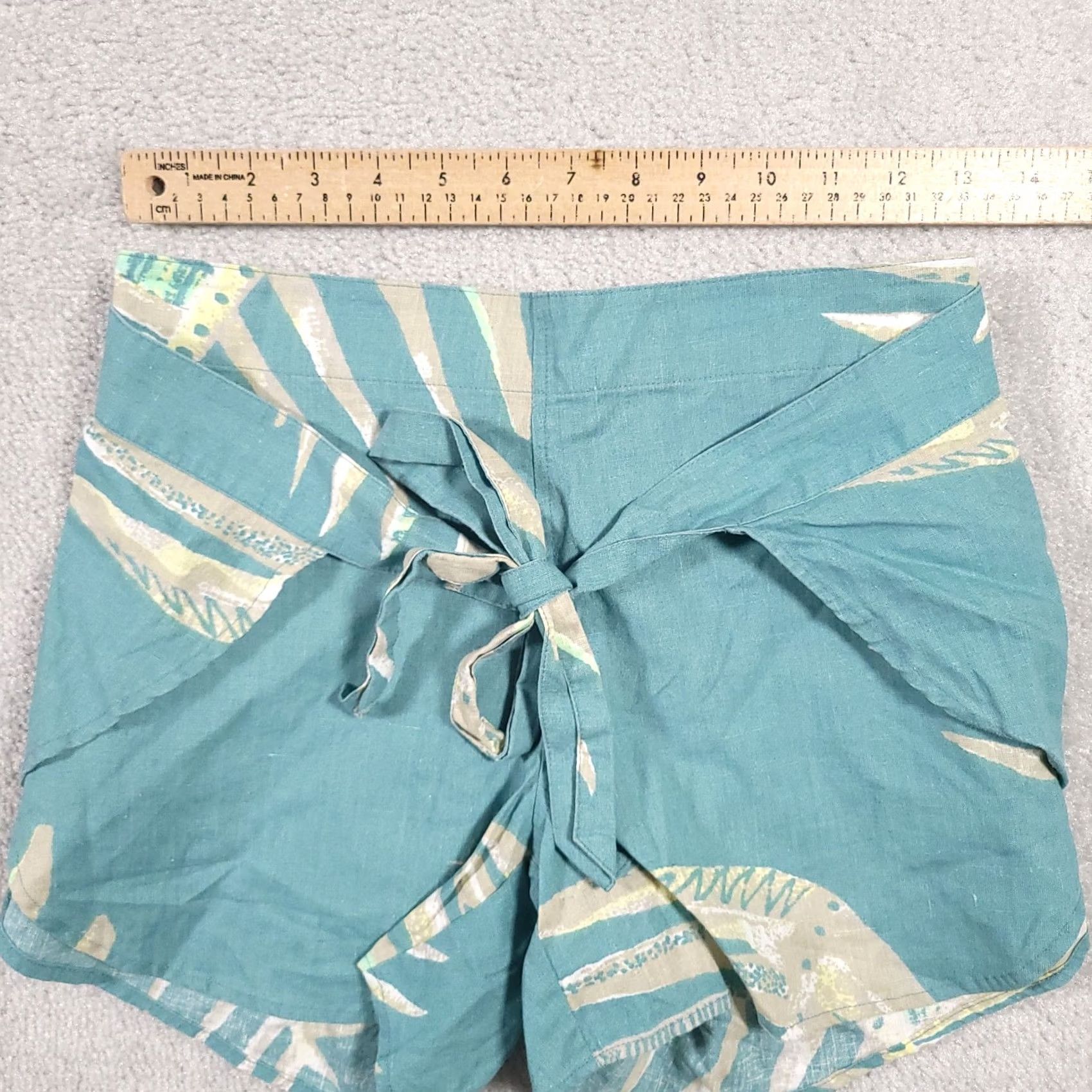 Patagonia Patagonia Shorts Women’s XS Blue Island Hemp Blend Tie Waist Tropical Palm Leaf Aloha Classic Size 26" / US 2 / IT 38 - 5 Thumbnail