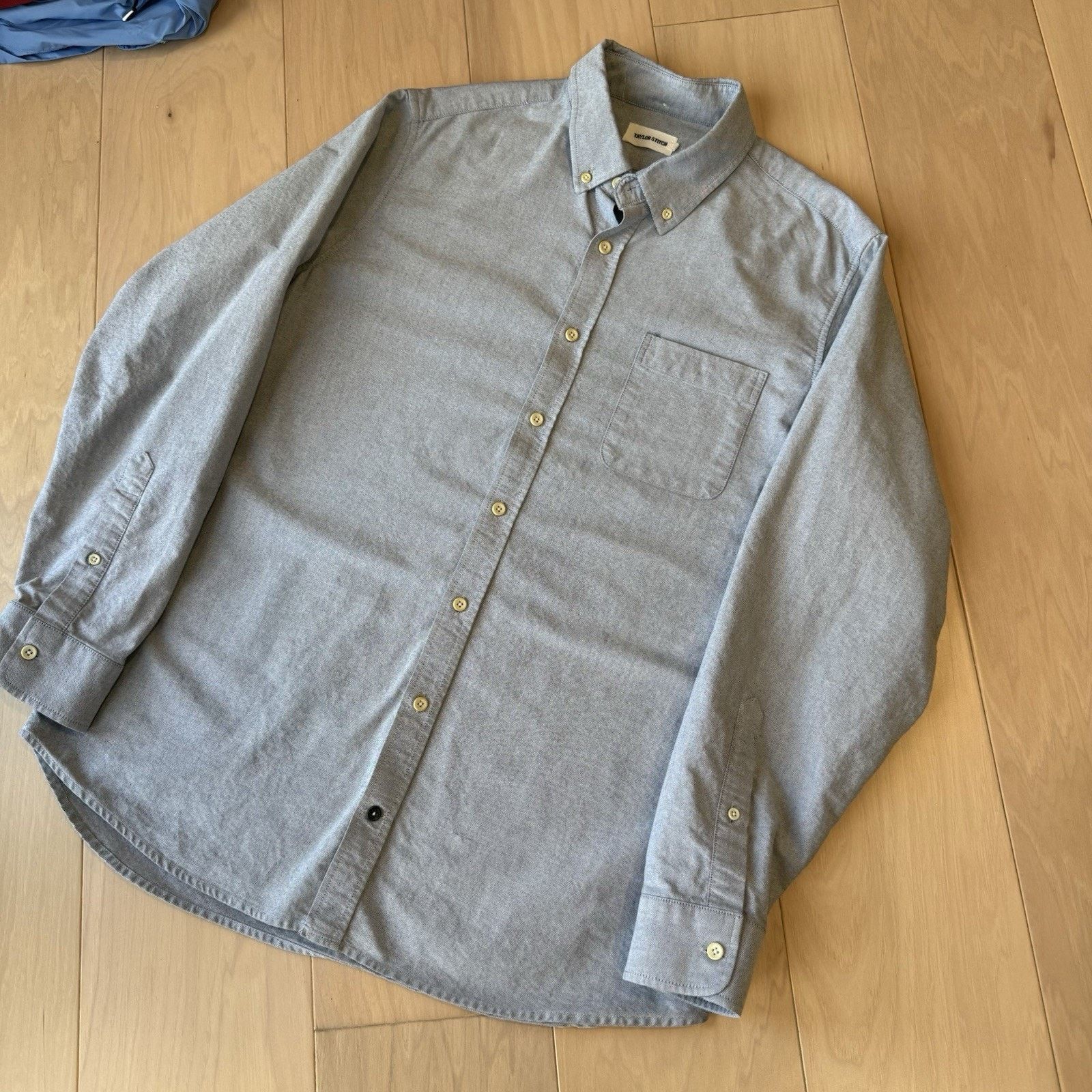 Taylor Stitch Taylor Stitch The Jack Shirt 46 Gray Solid Cotton Oxford Size US XL / EU 56 / 4 - 10 Thumbnail