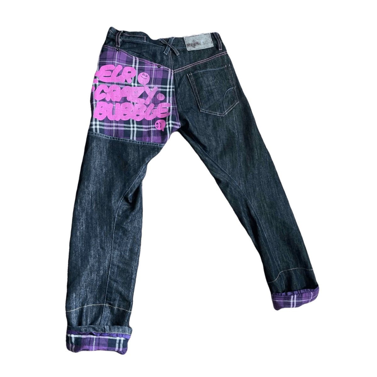 If Six Was Nine 2000s Japanese archive crazy check avantgarde jeans Size US 30 / EU 46 - 3 Thumbnail