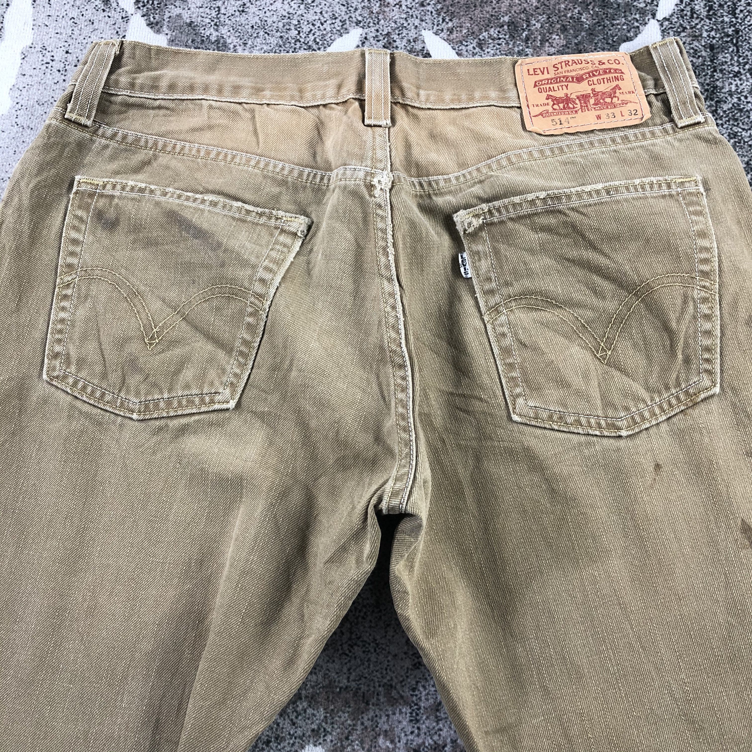 Levi's Vintage Levis 514 Jeans Earth Tone Denim KJ1369 Size US 33 - 4 Thumbnail