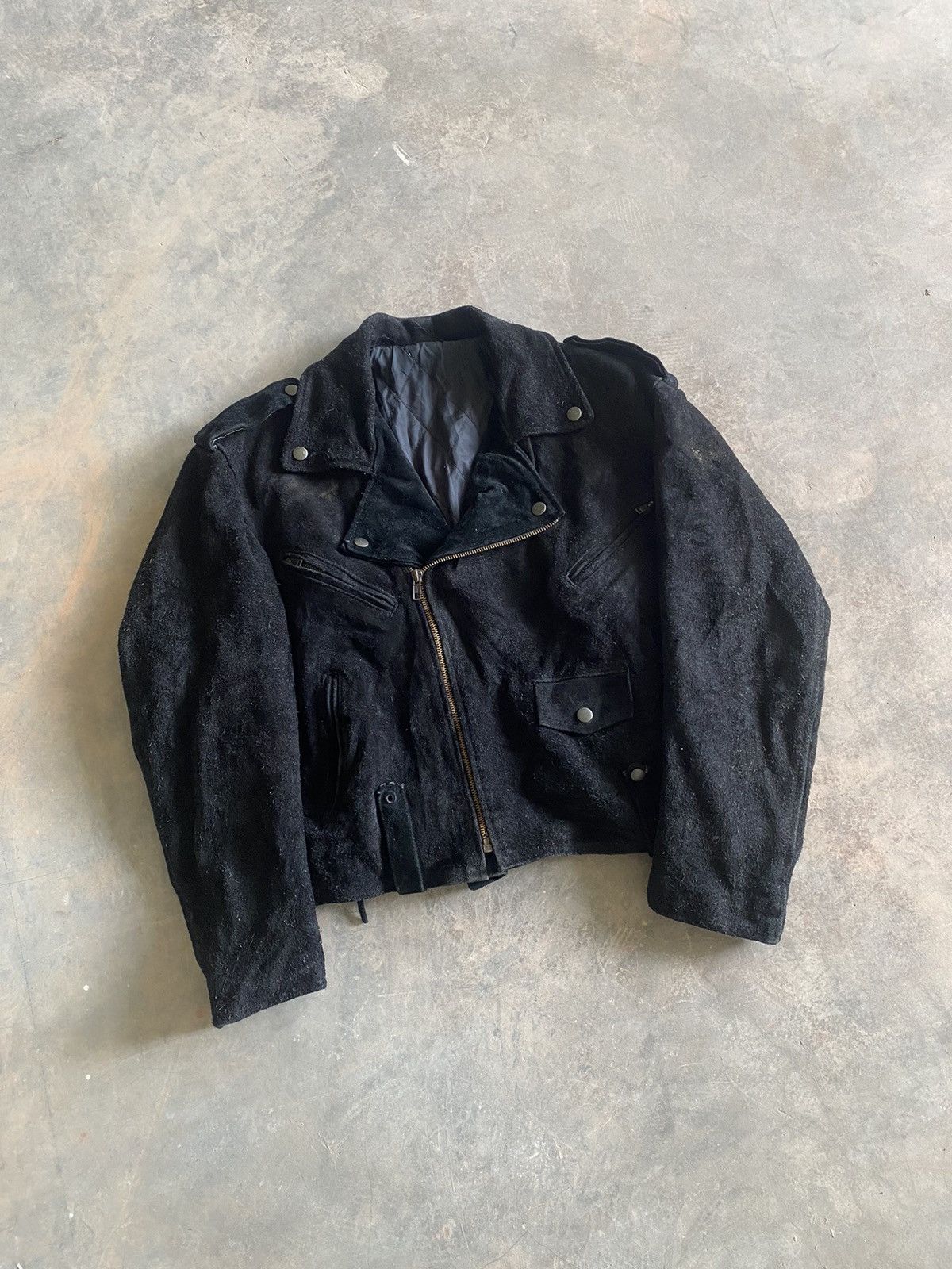 Yasuyuki Ishii VINTAGE RUDIES JAPAN BIKER LEATHER COWHIDE 90s LGB PUNK Size US M / EU 48-50 / 2 - 2 Thumbnail