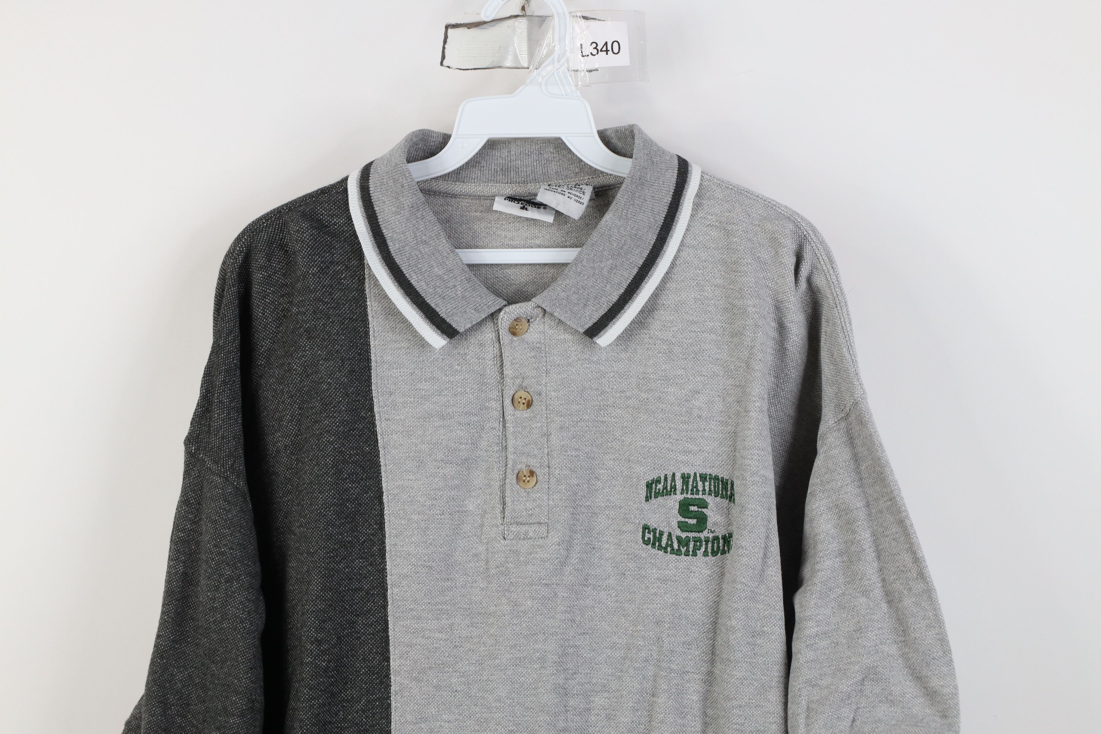 Vintage Vintage Y2K Champs Michigan State University Basketball Polo Size US XL / EU 56 / 4 - 2 Thumbnail