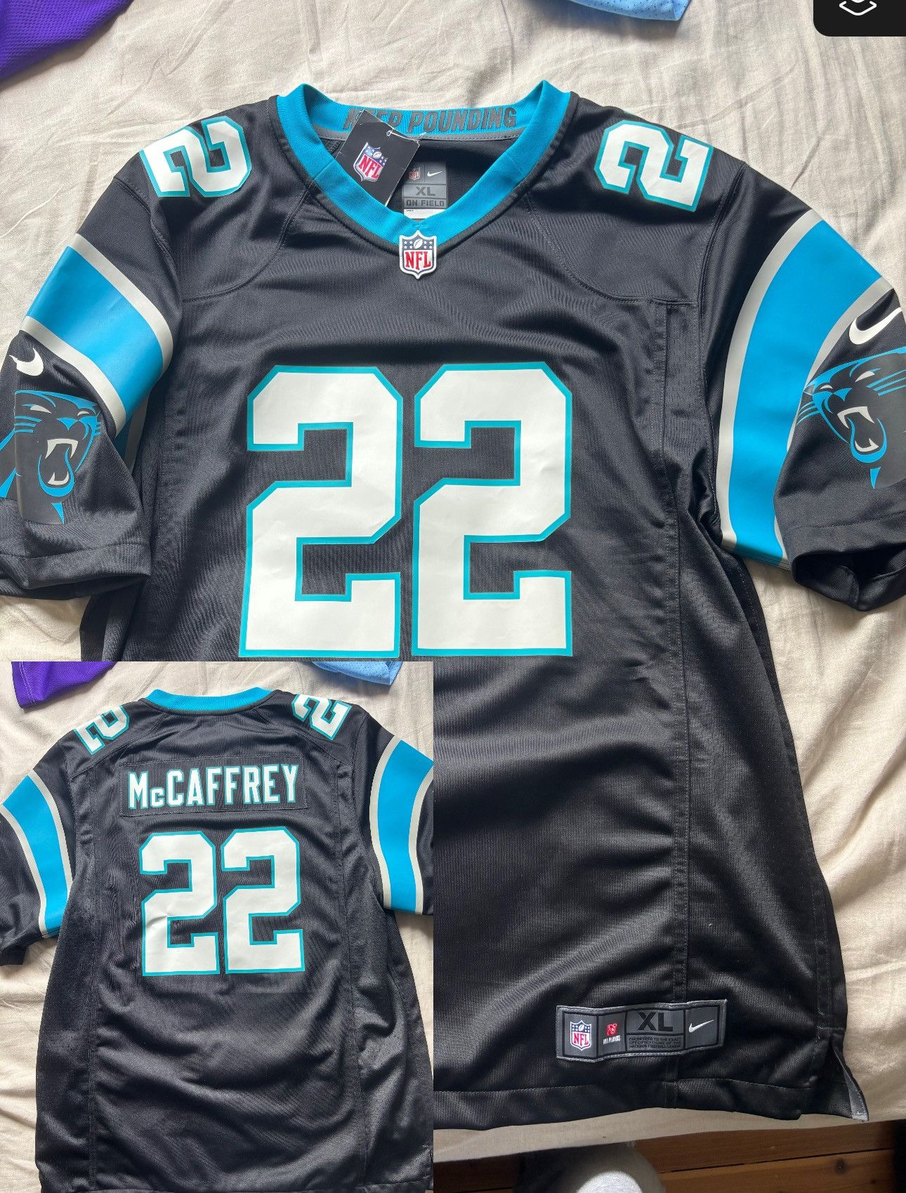 Nike Carolina Panthers 2021 Christian McCaffrey jersey BNWT Size US XL / EU 56 / 4 - 1 Thumbnail