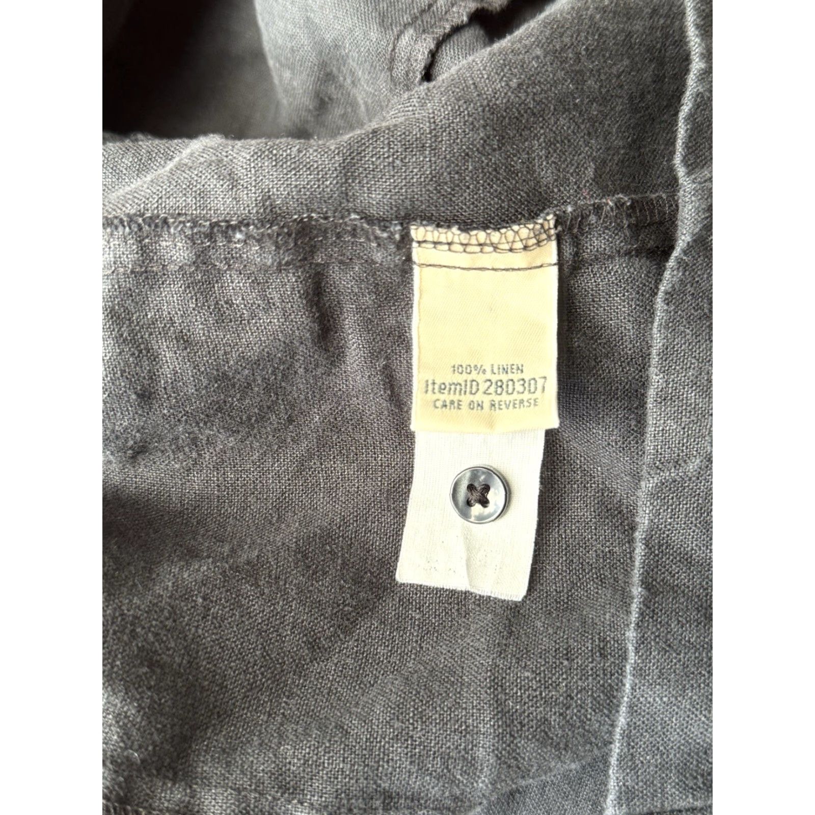 Vintage VINTAGE LL Bean Linen Shirtdress Women’s 12 Sleeveless Pintucked Midi Black Size XL / US 12-14 / IT 48-50 - 5 Thumbnail