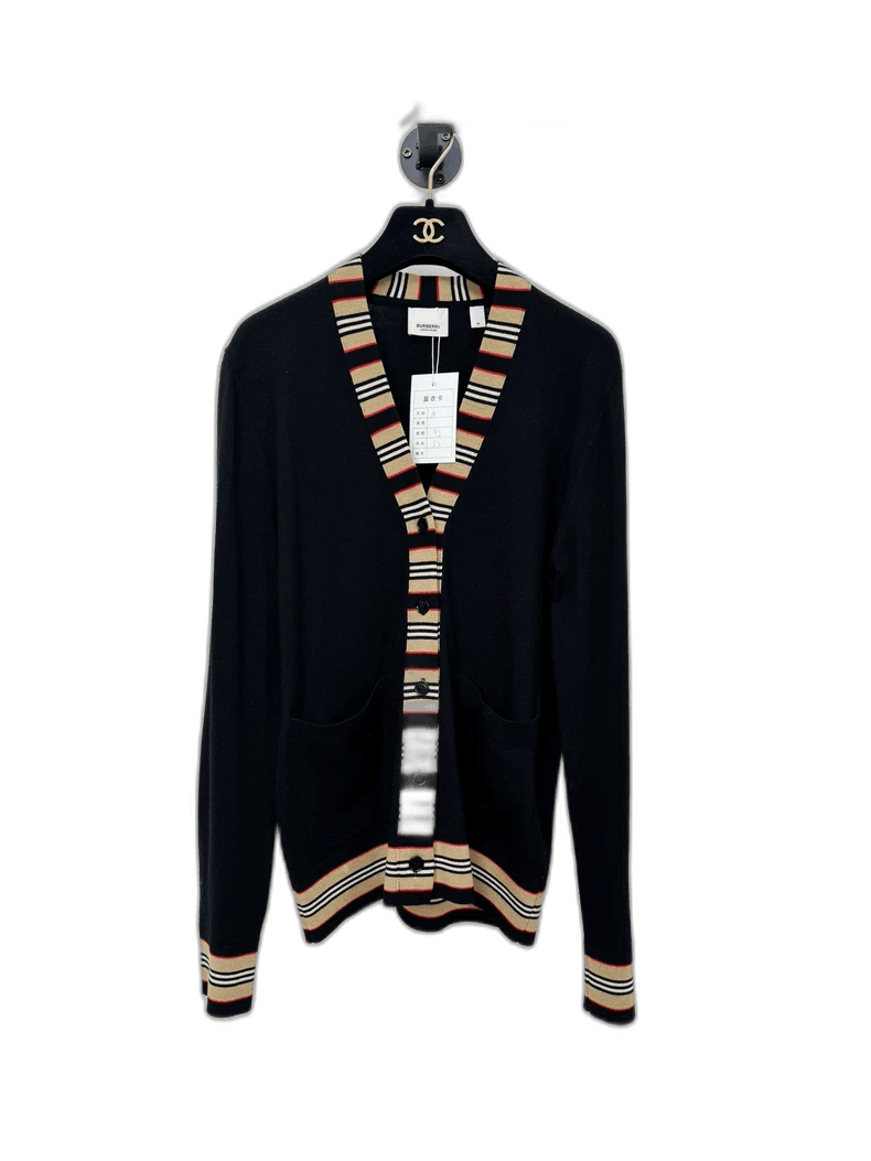 Burberry Burberry Cardigan with Striped Detailing Size M / US 6-8 / IT 42-44 - 1 Thumbnail