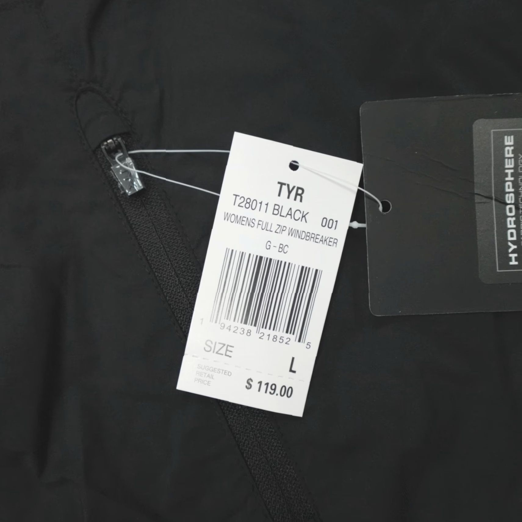 Vintage TYR Hydrosphere Atlas Windbreaker Jacket Women’s Size L Black Ventilated Zip Hooded Full Zip Lightweight Stretch Activewear Jacket Size L / US 10 / IT 46 - 4 Thumbnail