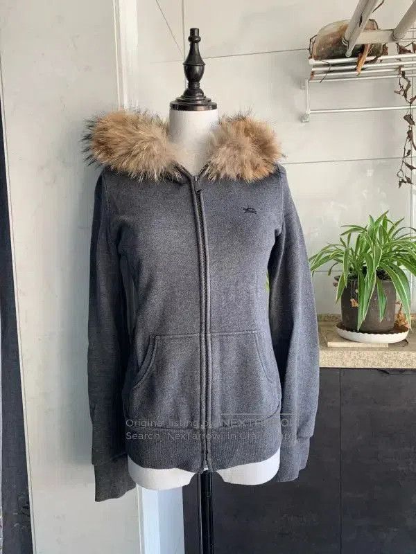 Burberry Burberry Gray Cotton Hooded Jacket for Women. Size M / US 6-8 / IT 42-44 - 1 Thumbnail