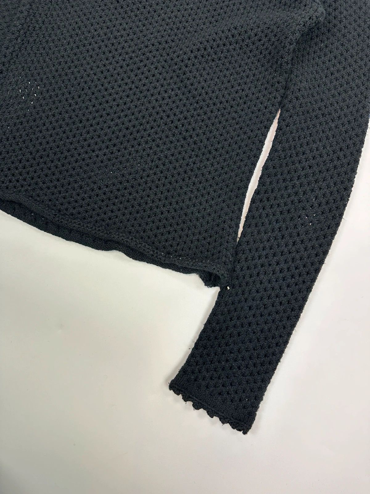 Dolce & Gabbana Dolce & Gabbana 00s Black Mesh Wool Knitted Sweater Size US M / EU 48-50 / 2 - 6 Thumbnail