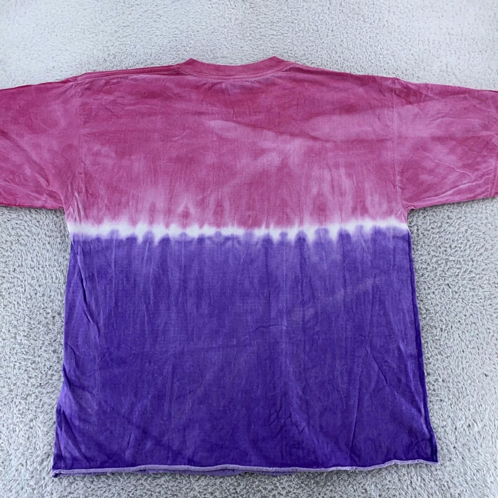 Gildan VINTAGE Pink Purple Tie Dye Shirt Mens XL Short Sleeve Heavy Cotton Casual Tee Size US L / EU 52-54 / 3 - 4 Thumbnail