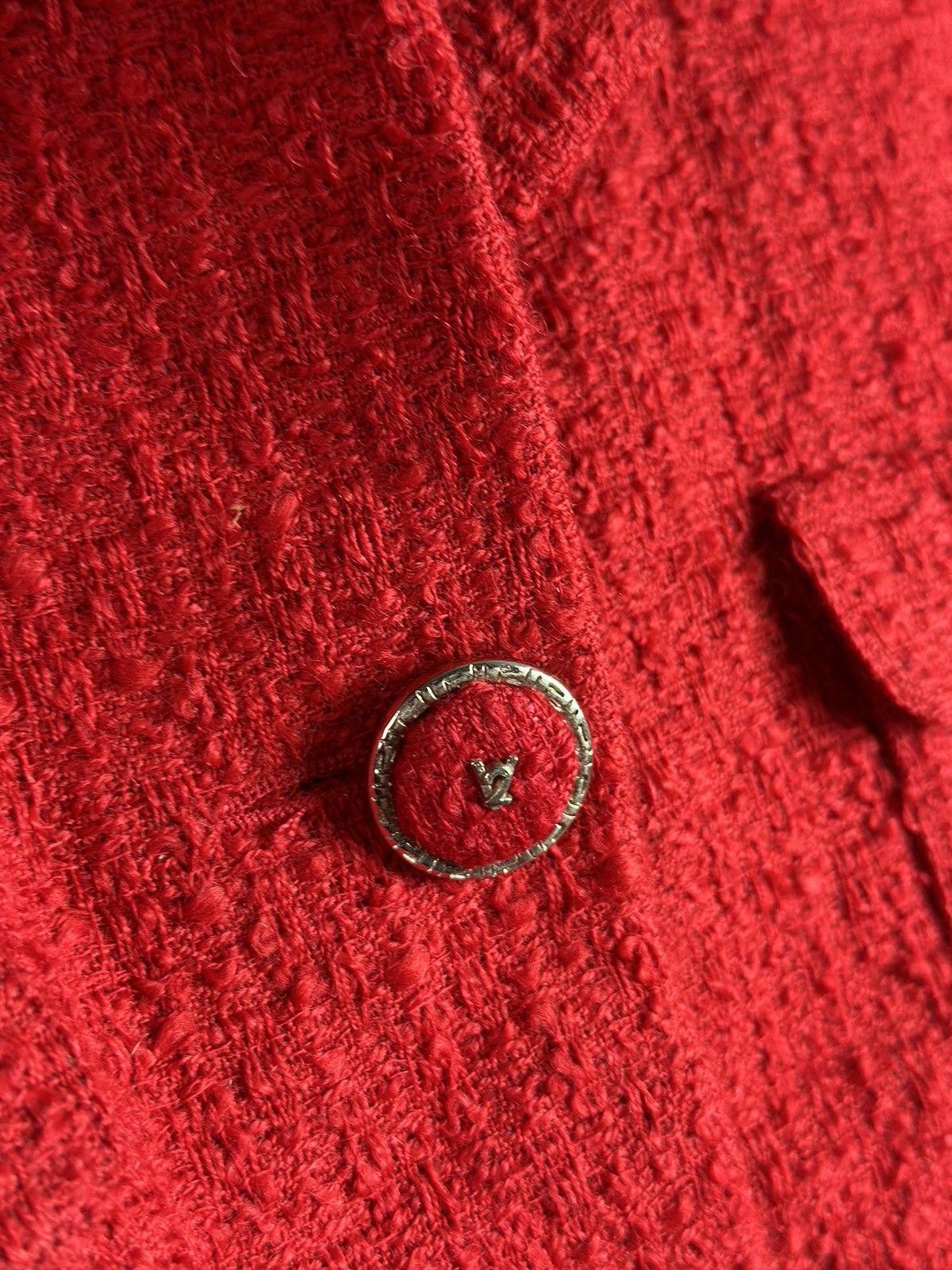 Versace × Vintage Archive!! VERSACE Classic V2 80s Red Skirt Jacket Suit Wool Size M / US 6-8 / IT 42-44 - 10 Thumbnail