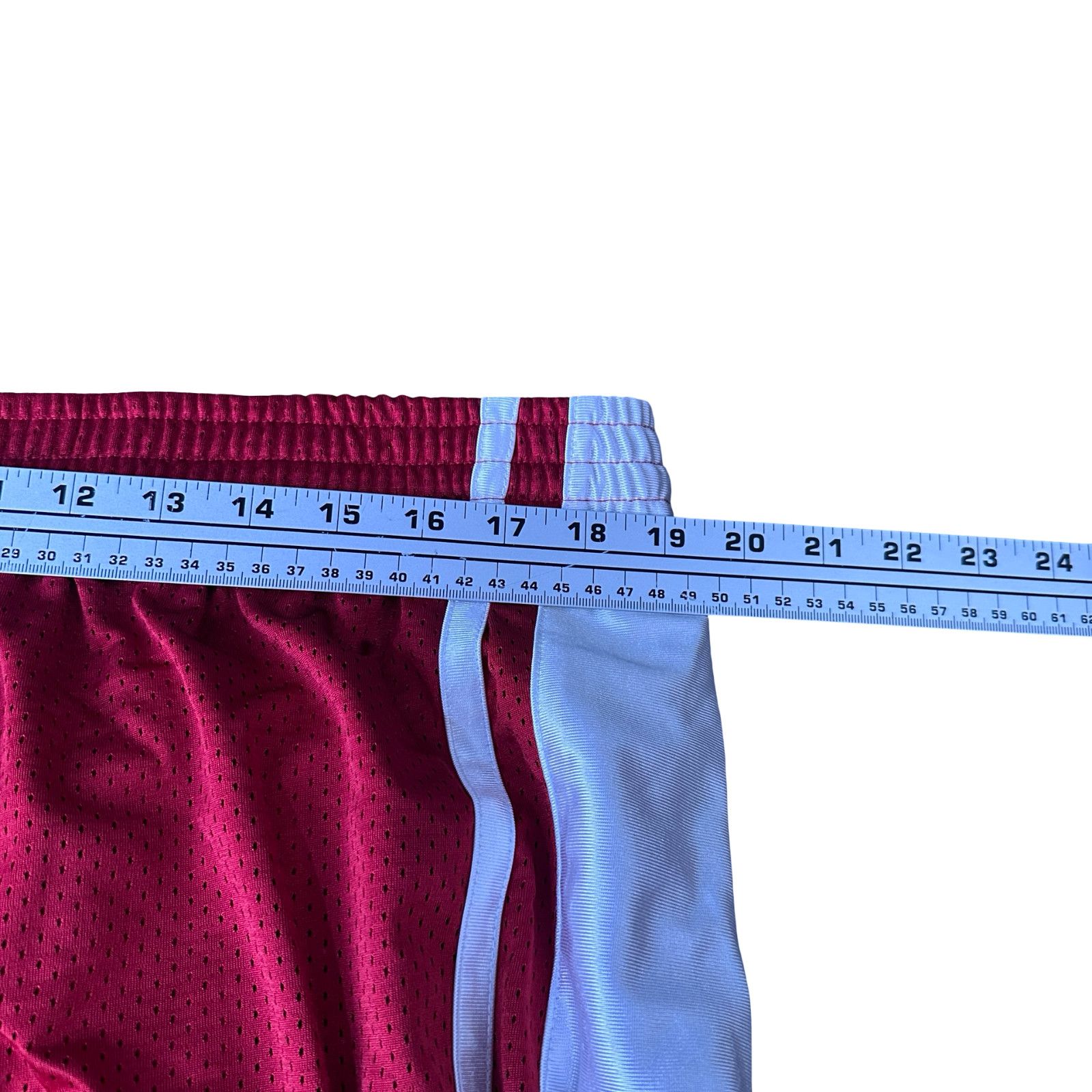 Nike VTG Nike Basketball Shorts Men 2XL Red Swoosh Dazzle Trim Size US 40 / EU 56 - 6 Thumbnail