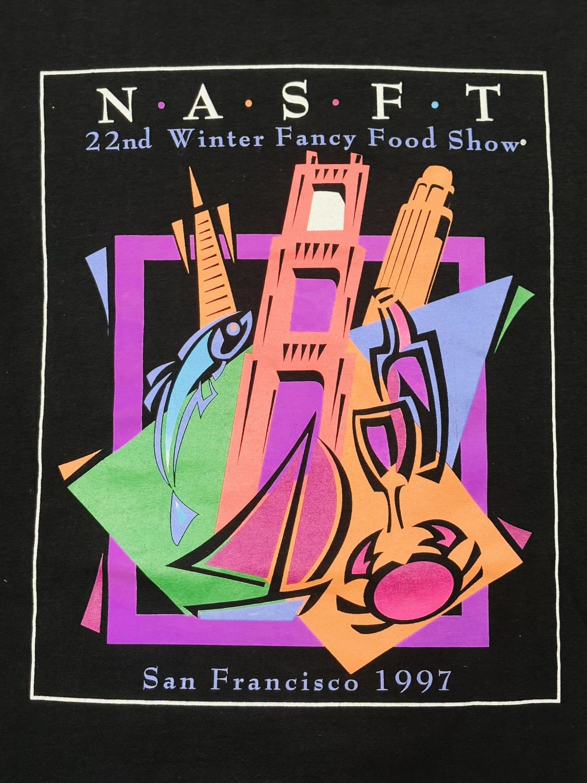 Vintage Vintage 90s Black San Francisco NA SFT T-Shirt Men Size L Size US L / EU 52-54 / 3 - 2 Thumbnail