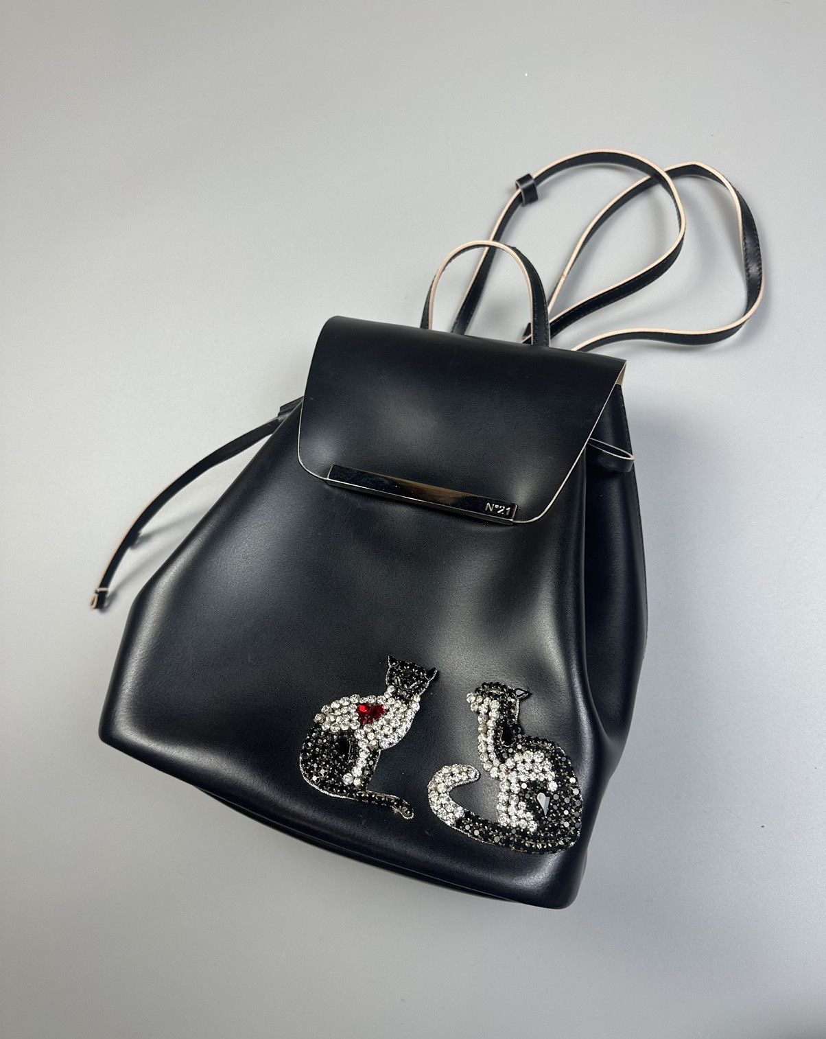 N21 N21 Two Cats Real Leather backpack Size ONE SIZE - 1 Thumbnail