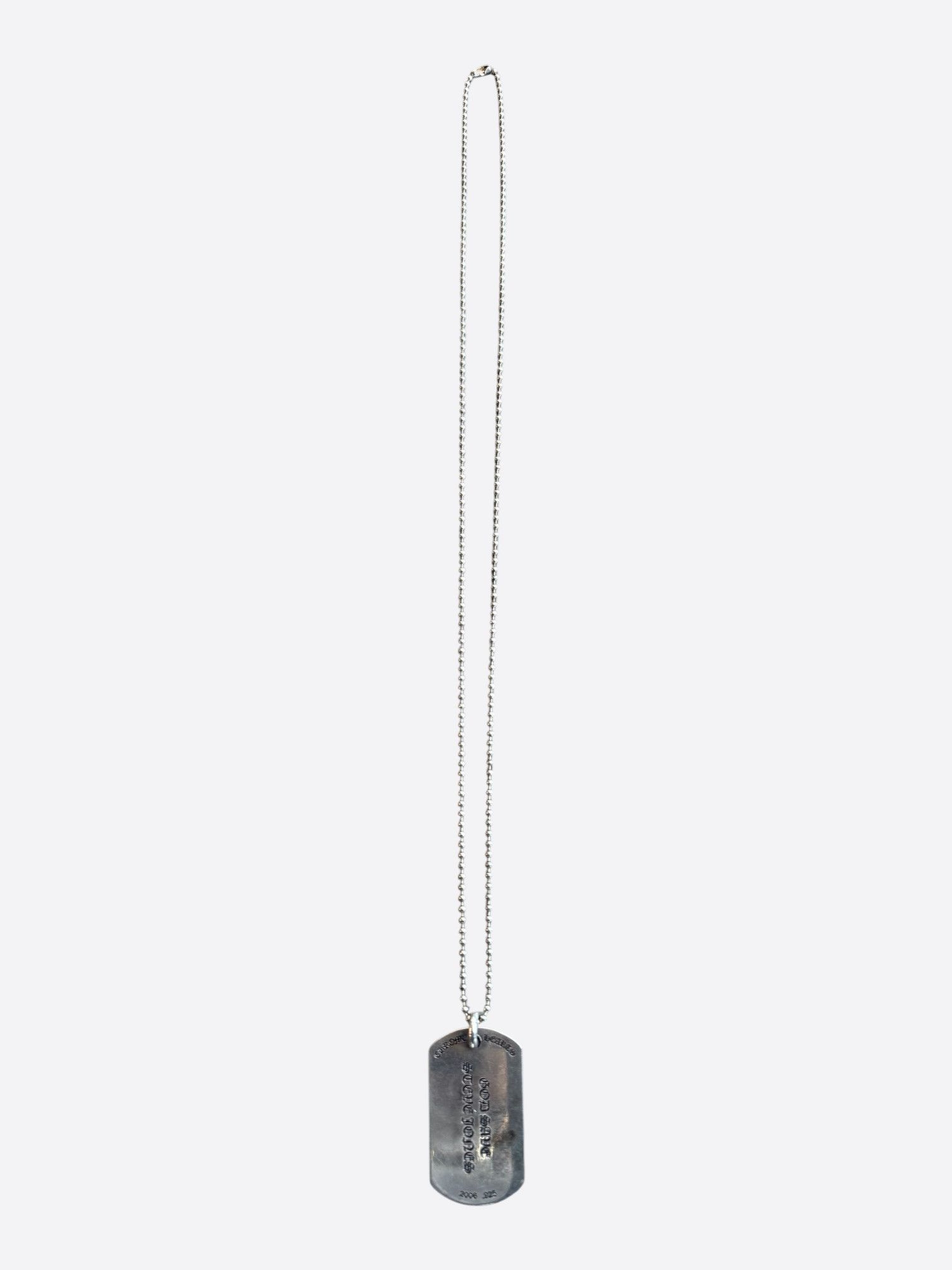 Chrome Hearts Chrome Hearts Silver Union Jack Dog Tag Necklace Size ONE SIZE - 4 Thumbnail