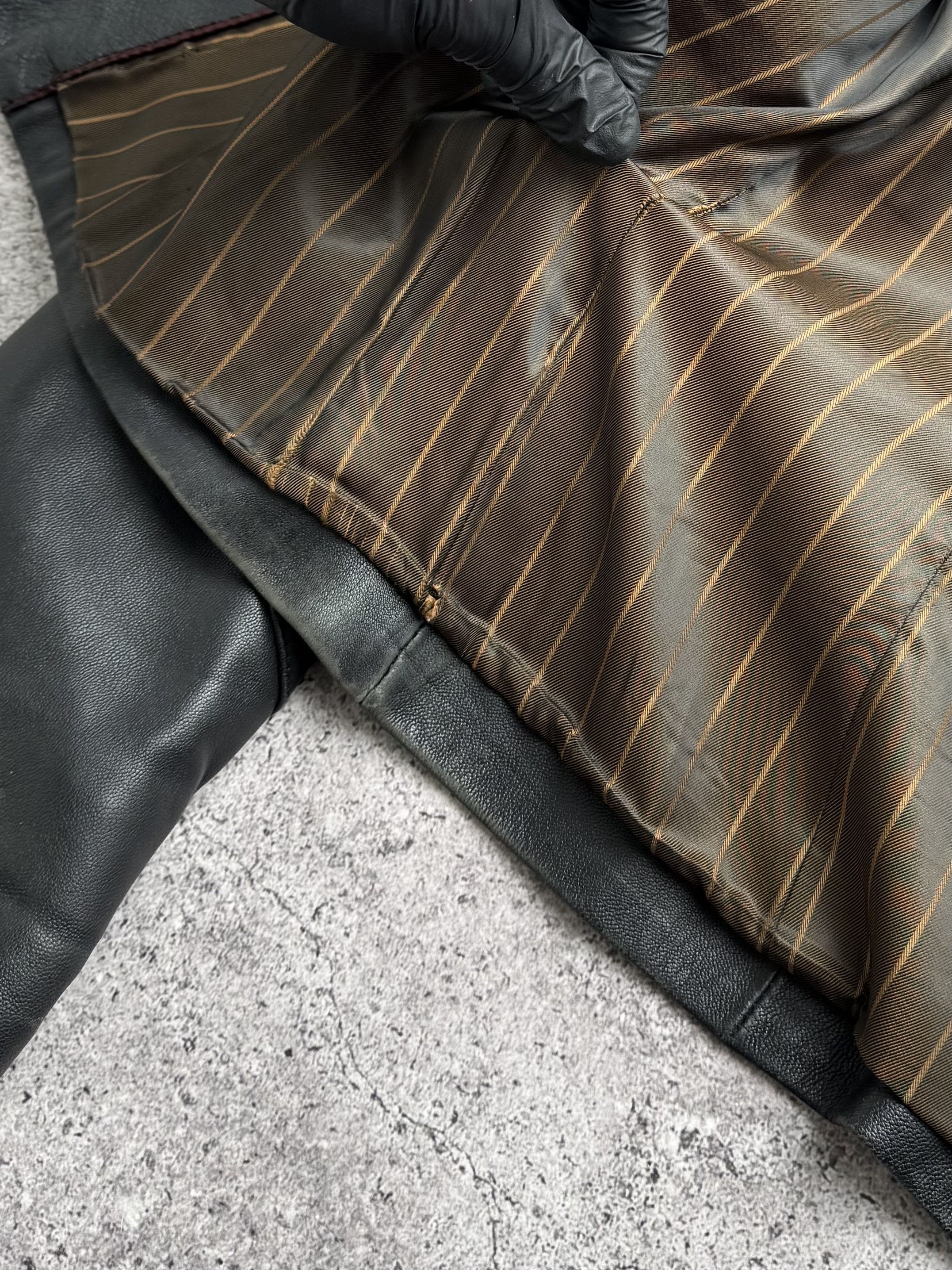 Vintage Vintage Cropped Leather Jacket C2(V484) Size M / US 6-8 / IT 42-44 - 10 Thumbnail