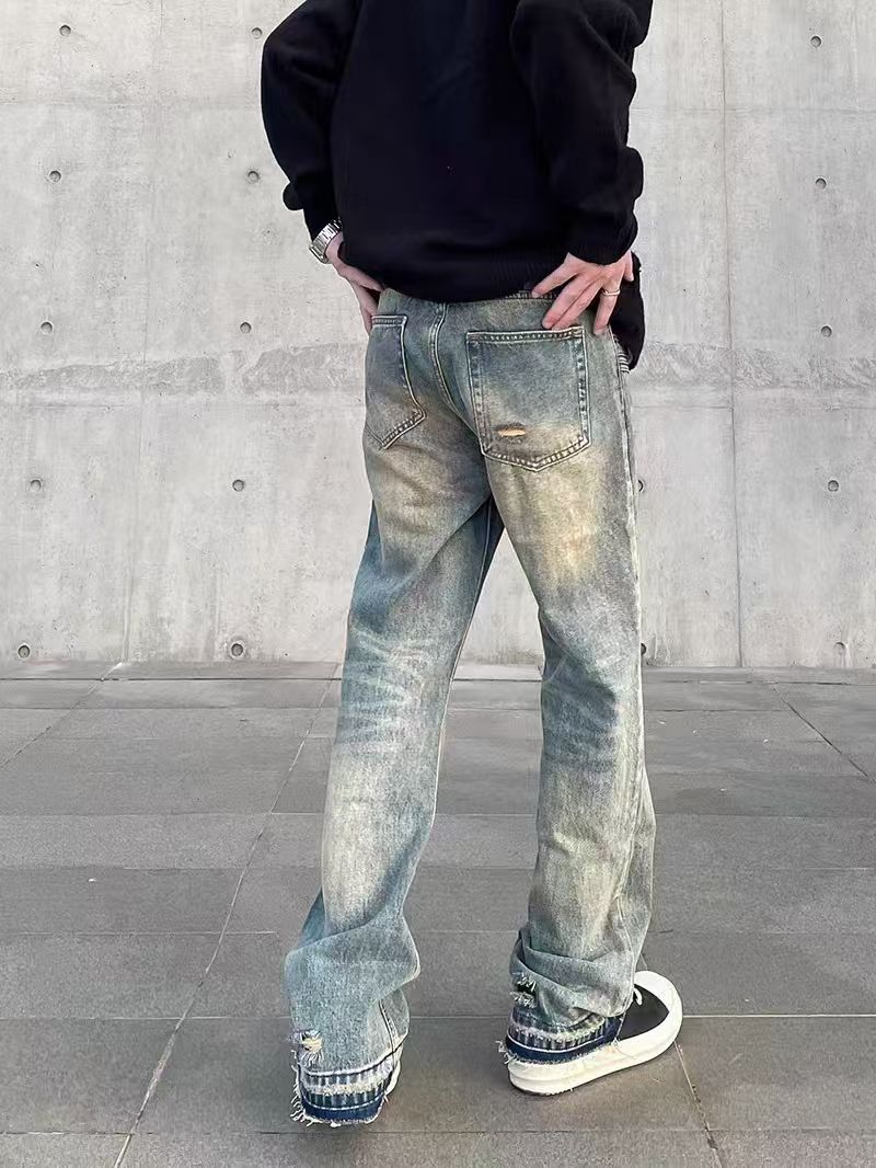 Japanese Brand × Jean High Street Vintage Washed Straight Leg Micro Flare Jeans Size US 32 / EU 48 - 3 Thumbnail