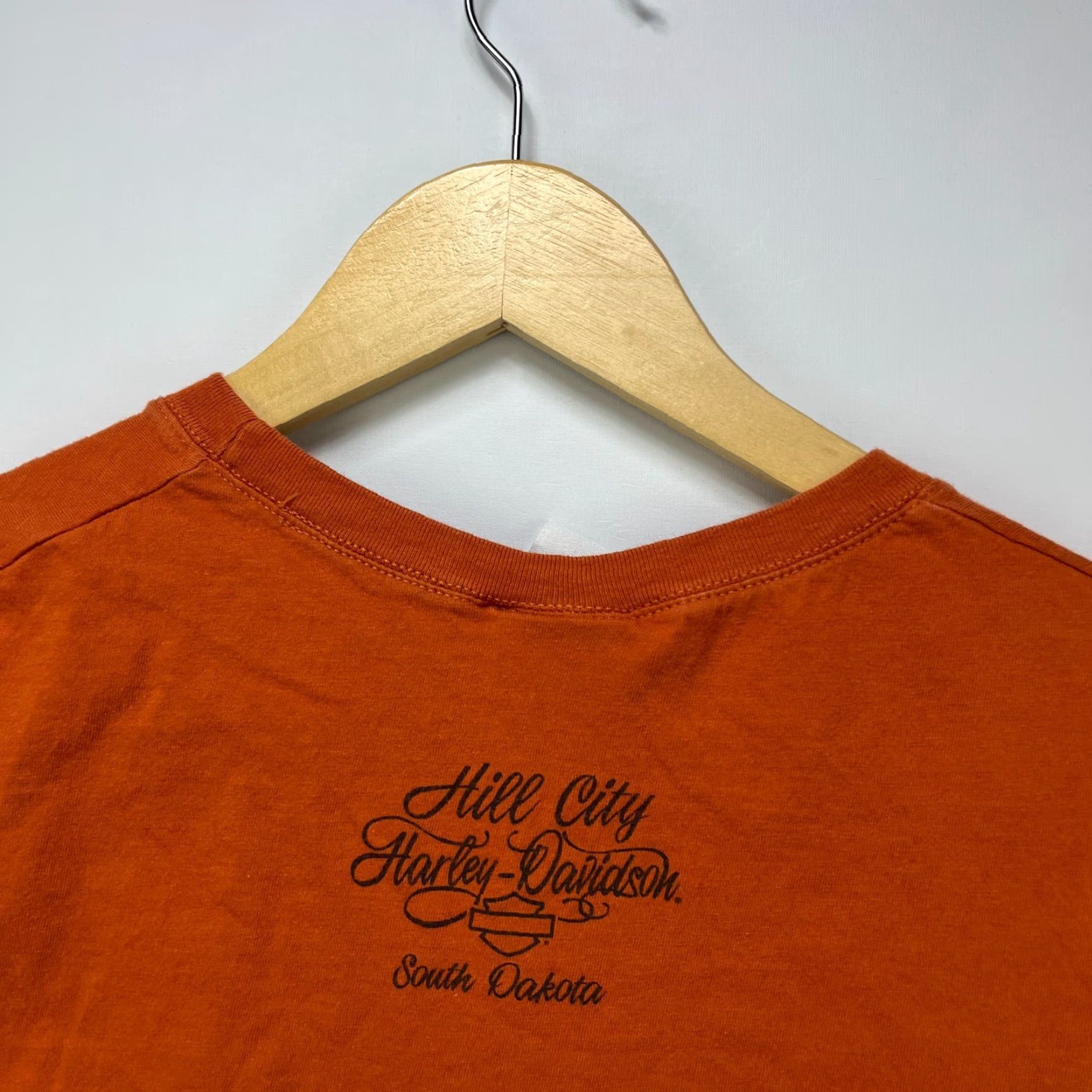 Harley Davidson VINTAGE Harley-Davidson Flames T-Shirt Womens M Orange 90s Size M / US 6-8 / IT 42-44 - 7 Thumbnail