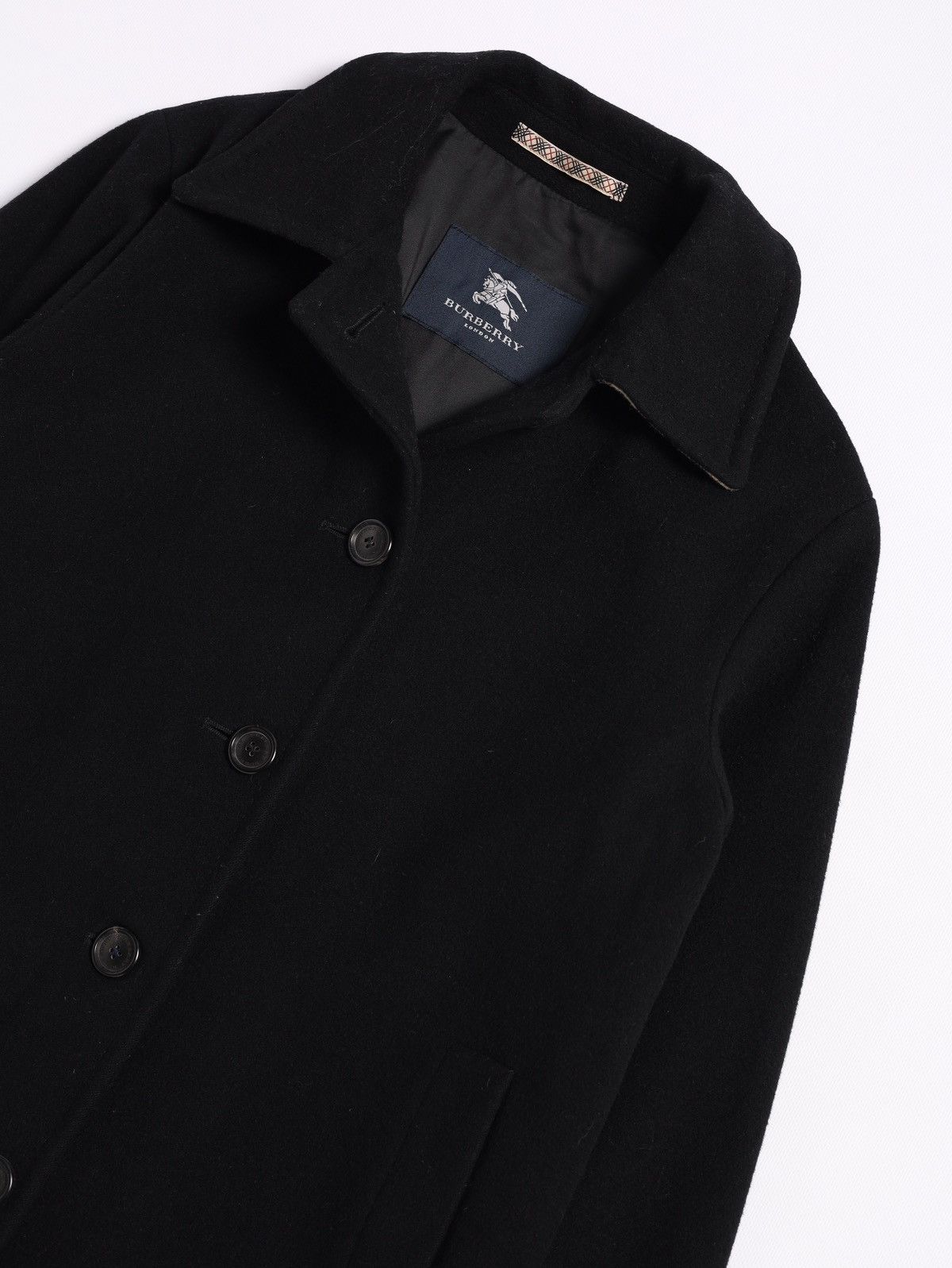 Burberry Burberry London Vintage Cashmere Wool Black Coat Nova Check Size M / US 6-8 / IT 42-44 - 6 Thumbnail