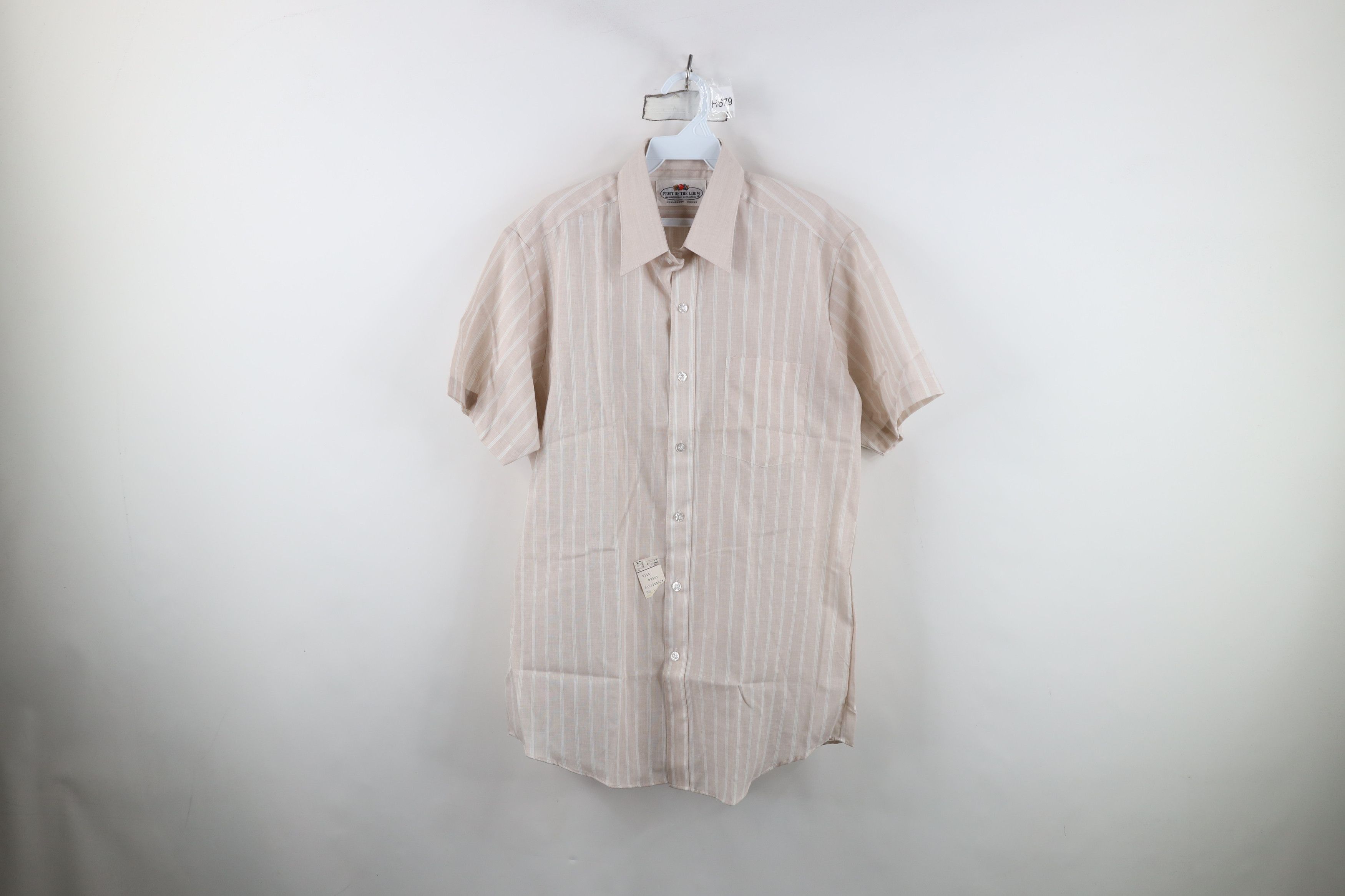 Fruit Of The Loom Deadstock Vintage 60s 70s Fruit of the Loom Button Shirt Size US M / EU 48-50 / 2 - 1 Thumbnail