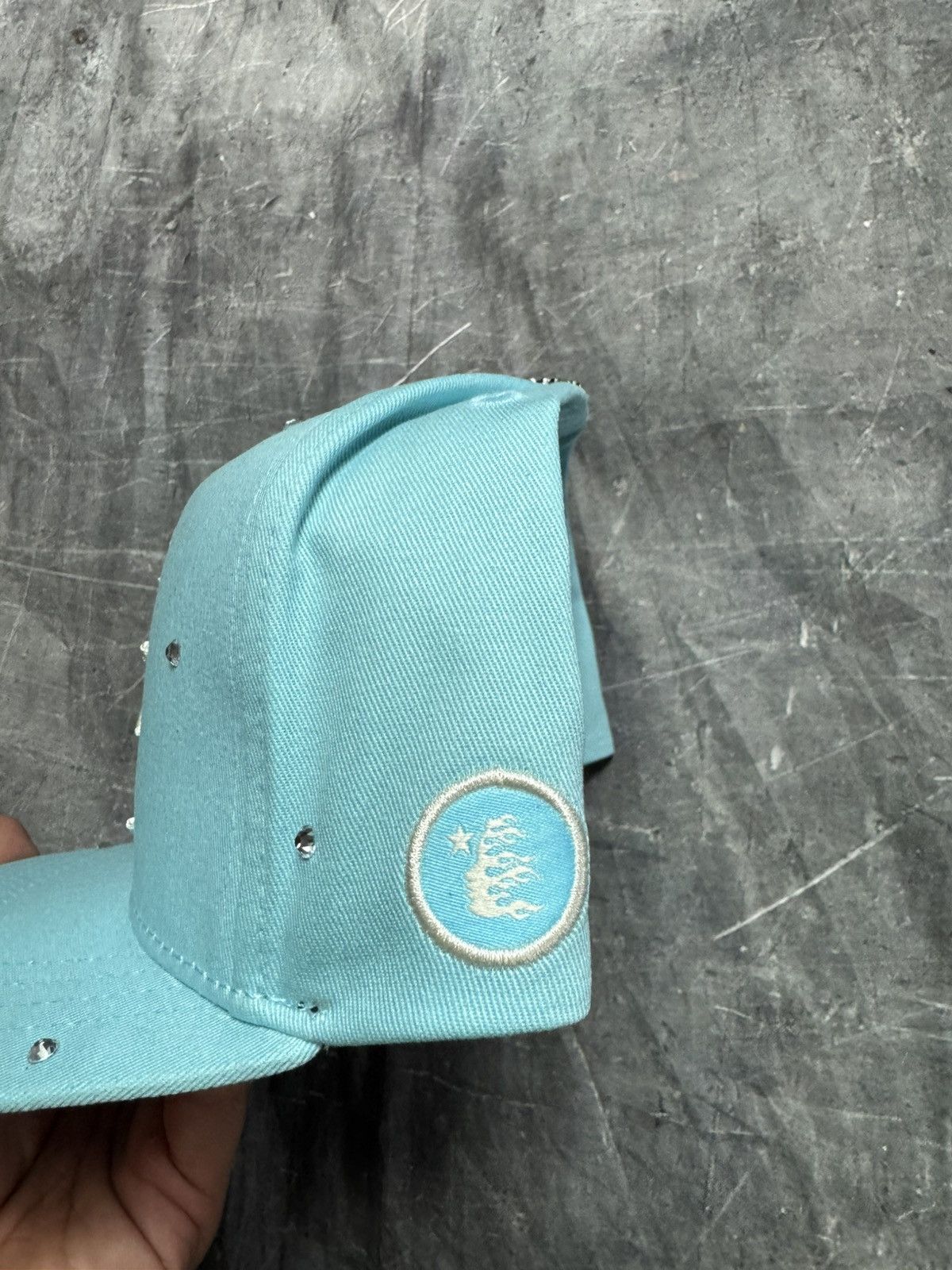 HELLSTAR Hellstar Logo with Rhinestones Snapback Hat in Baby Blue Size ONE SIZE - 4 Thumbnail